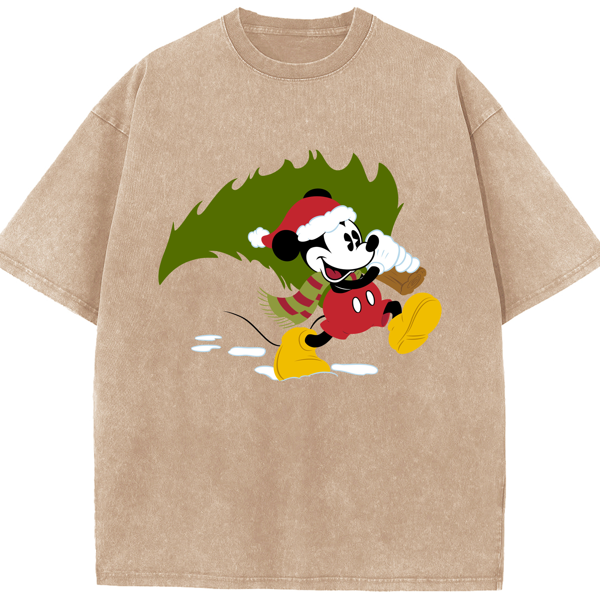 （画像用） ミッキーマウス Mickey Mouse 綿100% ヴィンテージ風 半袖Tシャツ（フロントプリント）