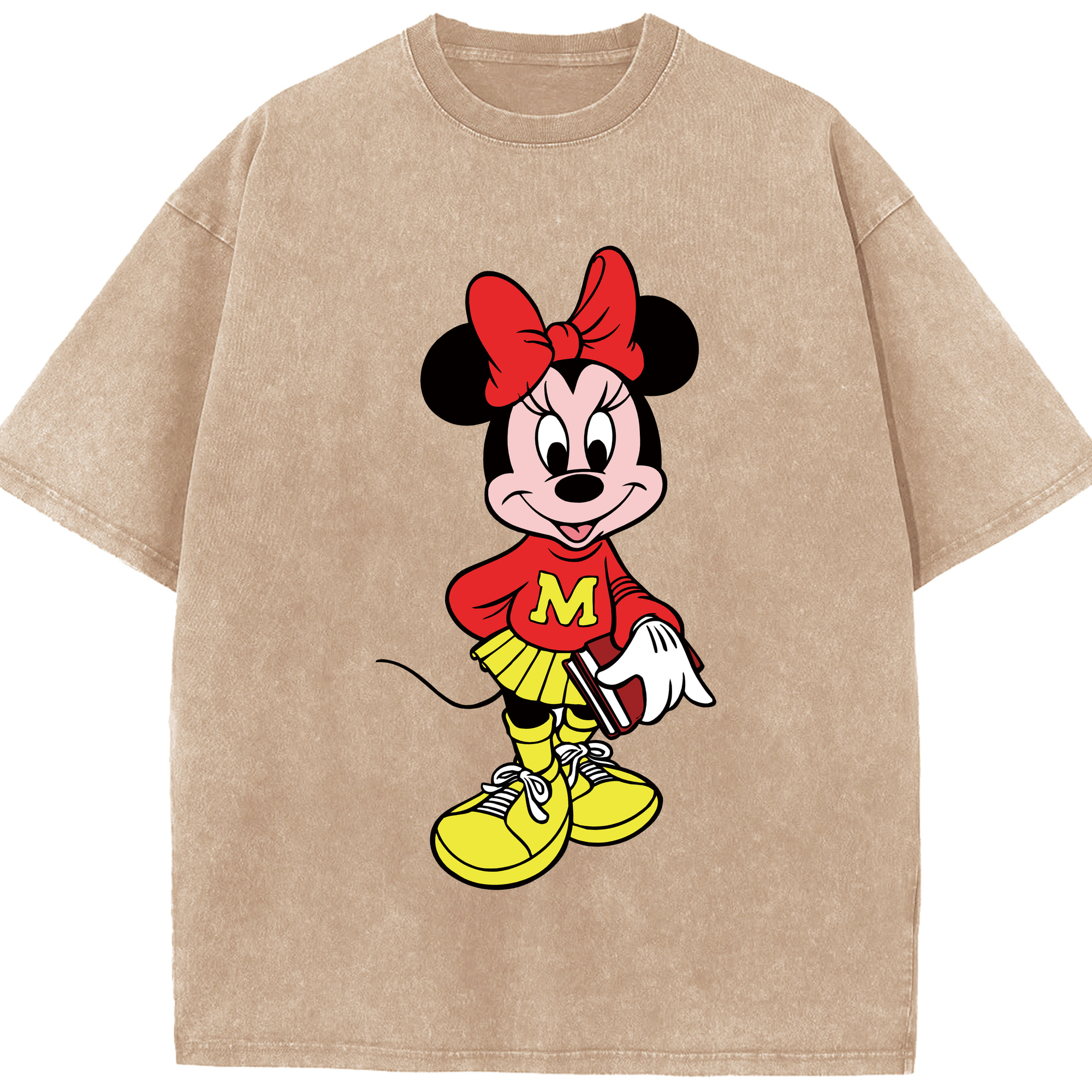 （画像用） ミッキーマウス Mickey Mouse 綿100% ヴィンテージ風 半袖Tシャツ（フロントプリント）