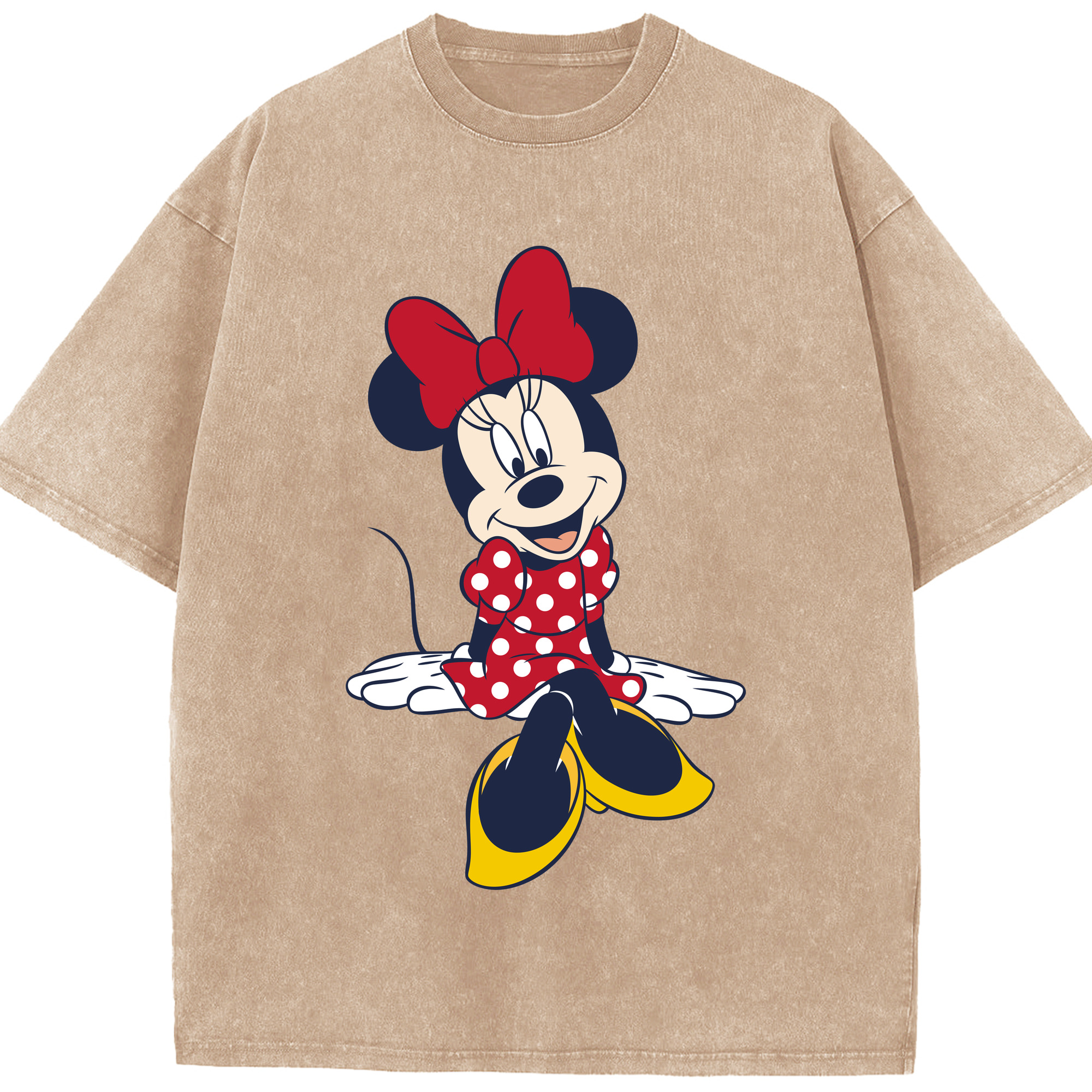 （画像用） ミッキーマウス Mickey Mouse 綿100% ヴィンテージ風 半袖Tシャツ（フロントプリント）