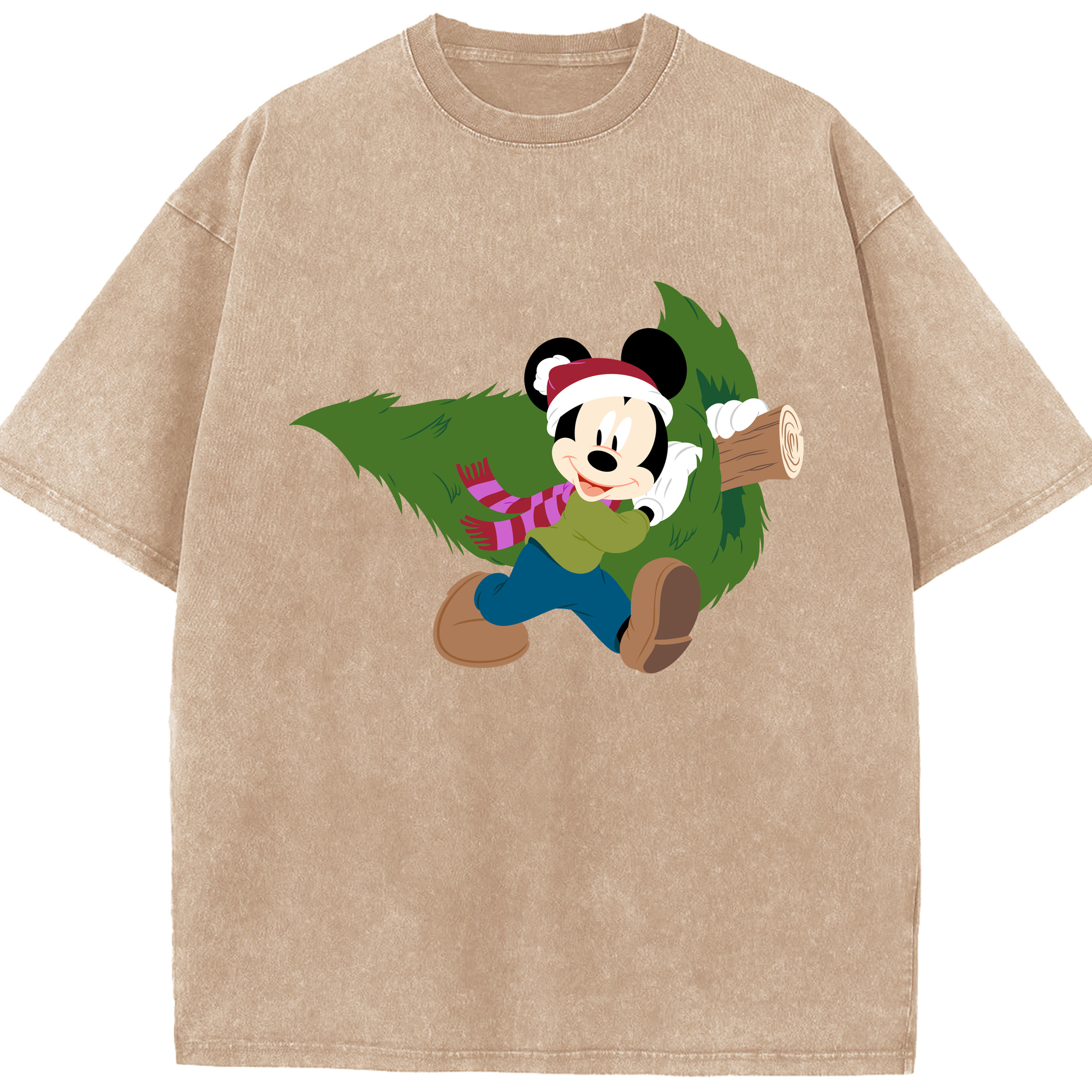 （画像用） ミッキーマウス Mickey Mouse 綿100% ヴィンテージ風 半袖Tシャツ（フロントプリント）