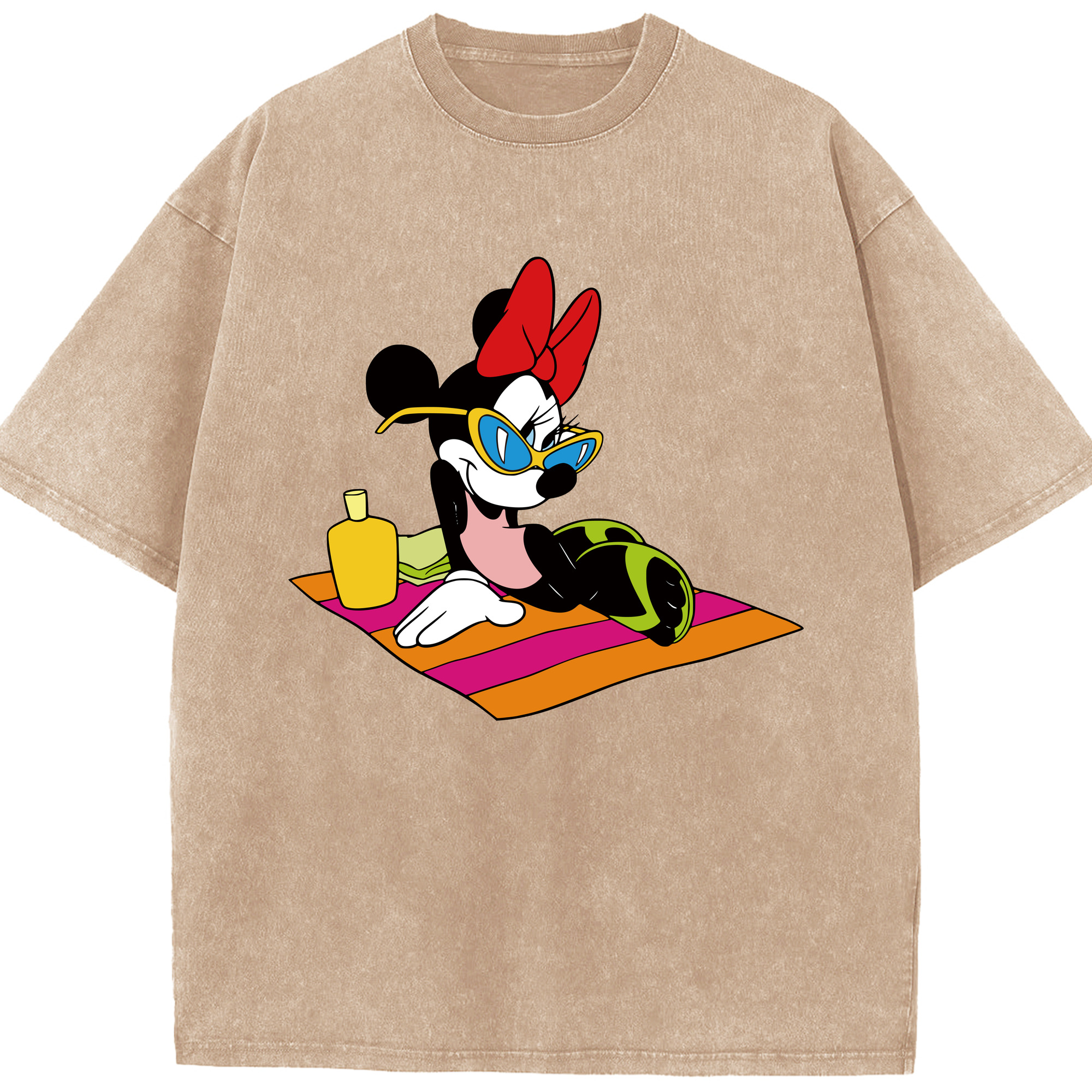 ミッキーマウス Mickey Mouse 綿100% ヴィンテージ風 半袖Tシャツ（フロントプリント）