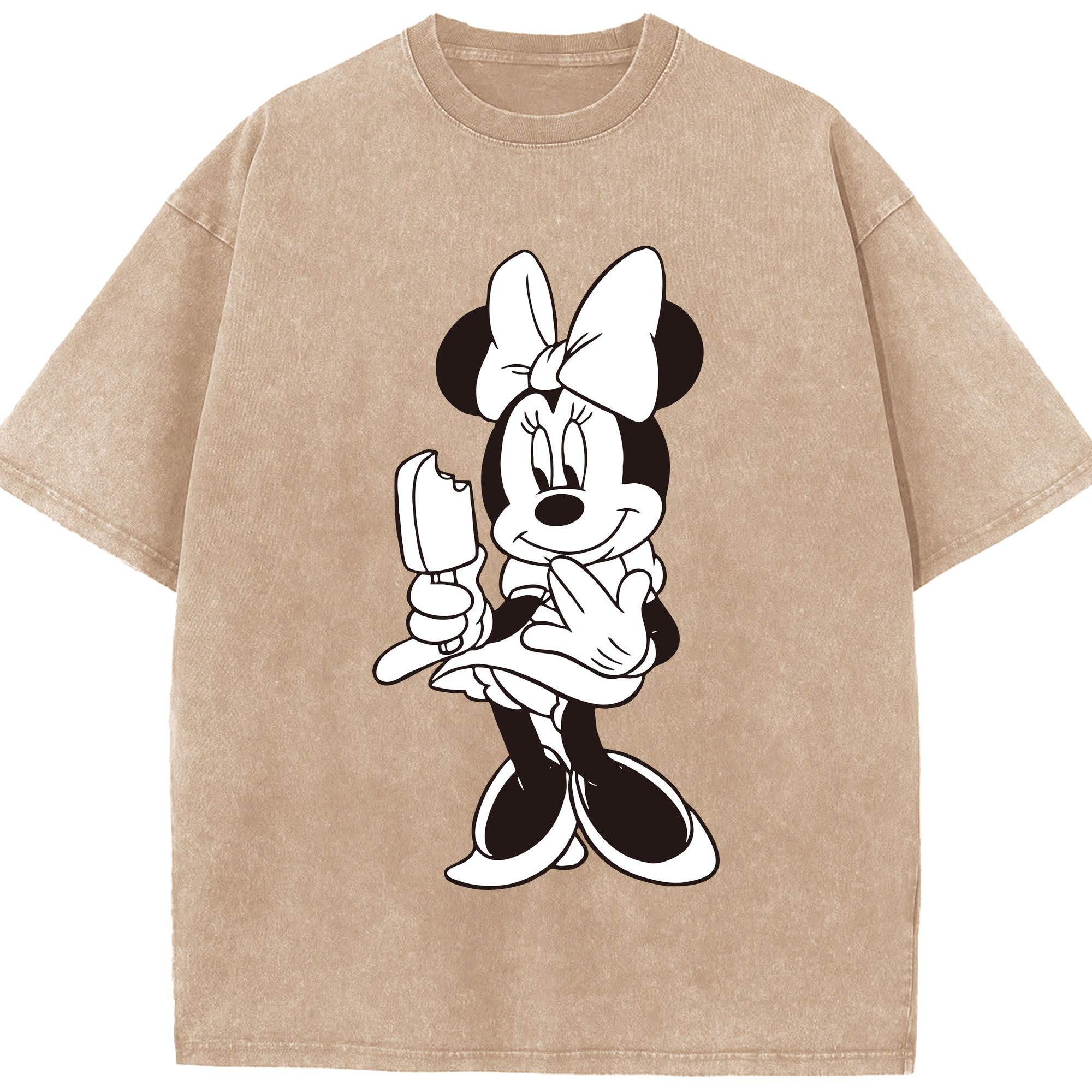 （画像用） ミッキーマウス Mickey Mouse 綿100% ヴィンテージ風 半袖Tシャツ（フロントプリント）