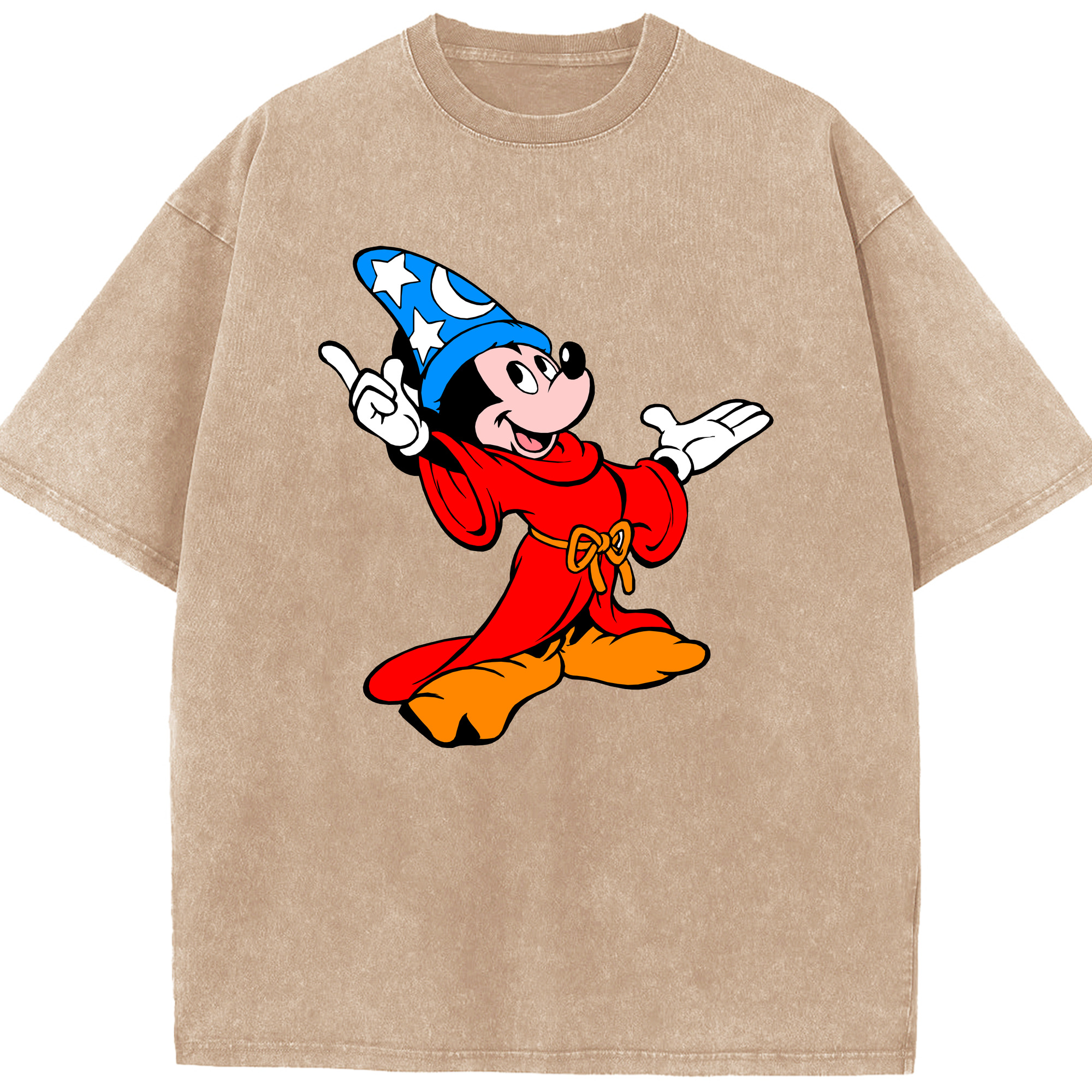 （画像用） ミッキーマウス Mickey Mouse 綿100% ヴィンテージ風 半袖Tシャツ（フロントプリント）