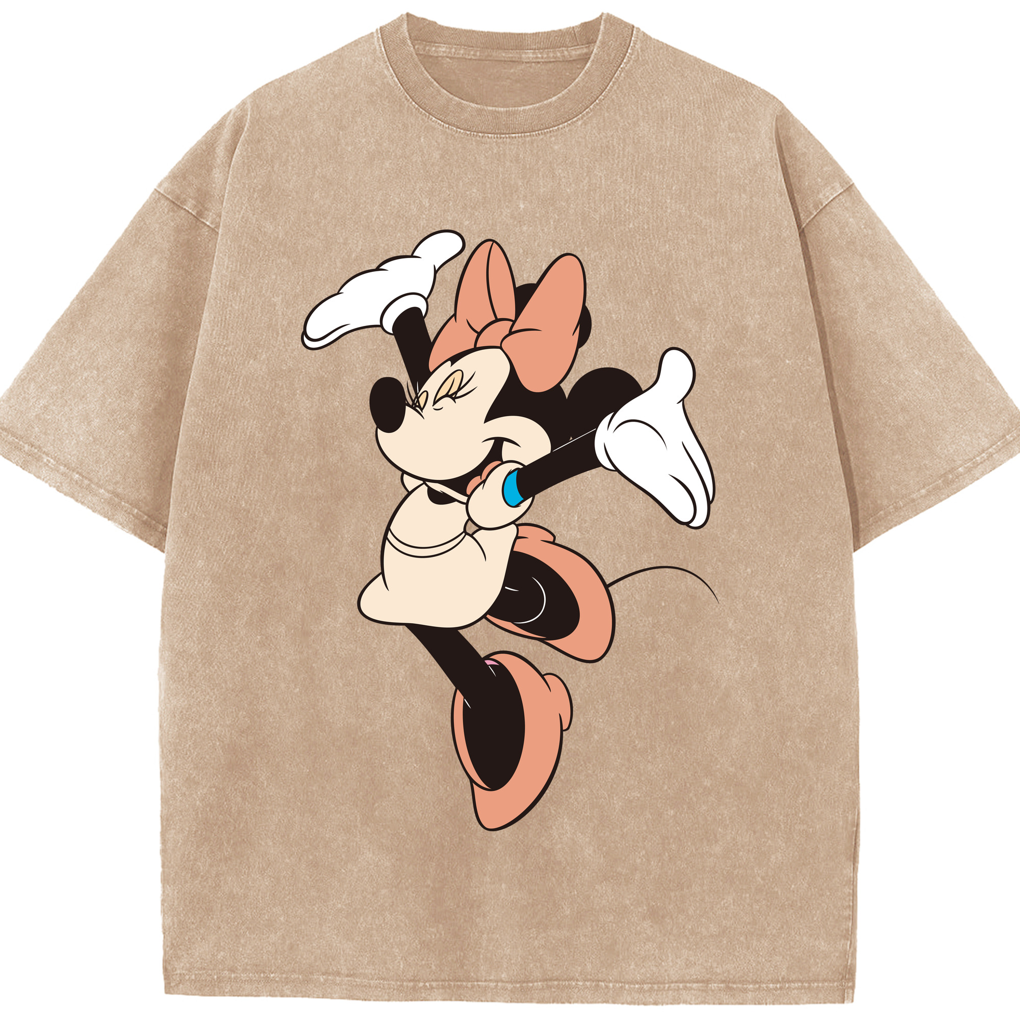 （画像用） ミッキーマウス Mickey Mouse 綿100% ヴィンテージ風 半袖Tシャツ（フロントプリント）