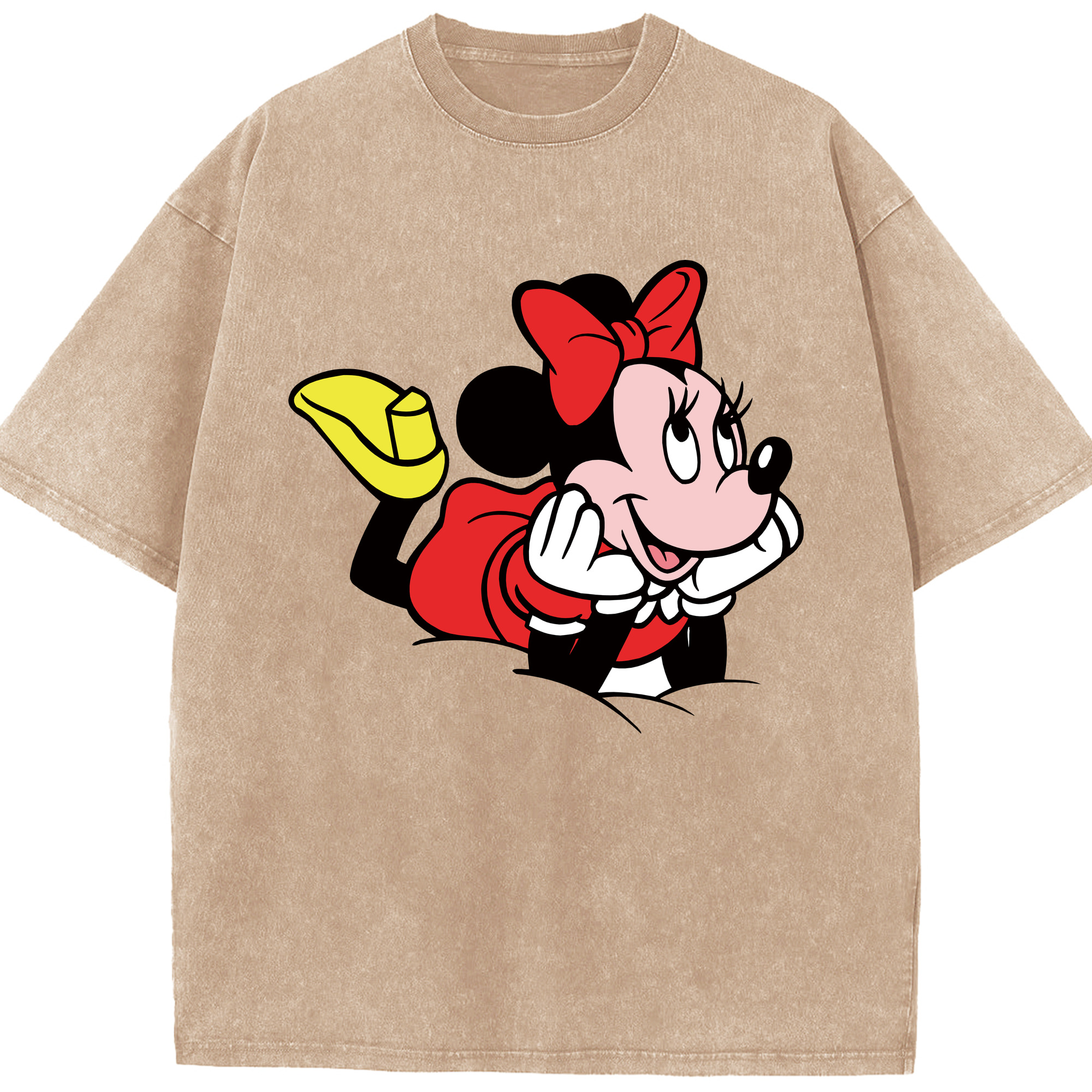 （画像用） ミッキーマウス Mickey Mouse 綿100% ヴィンテージ風 半袖Tシャツ（フロントプリント）