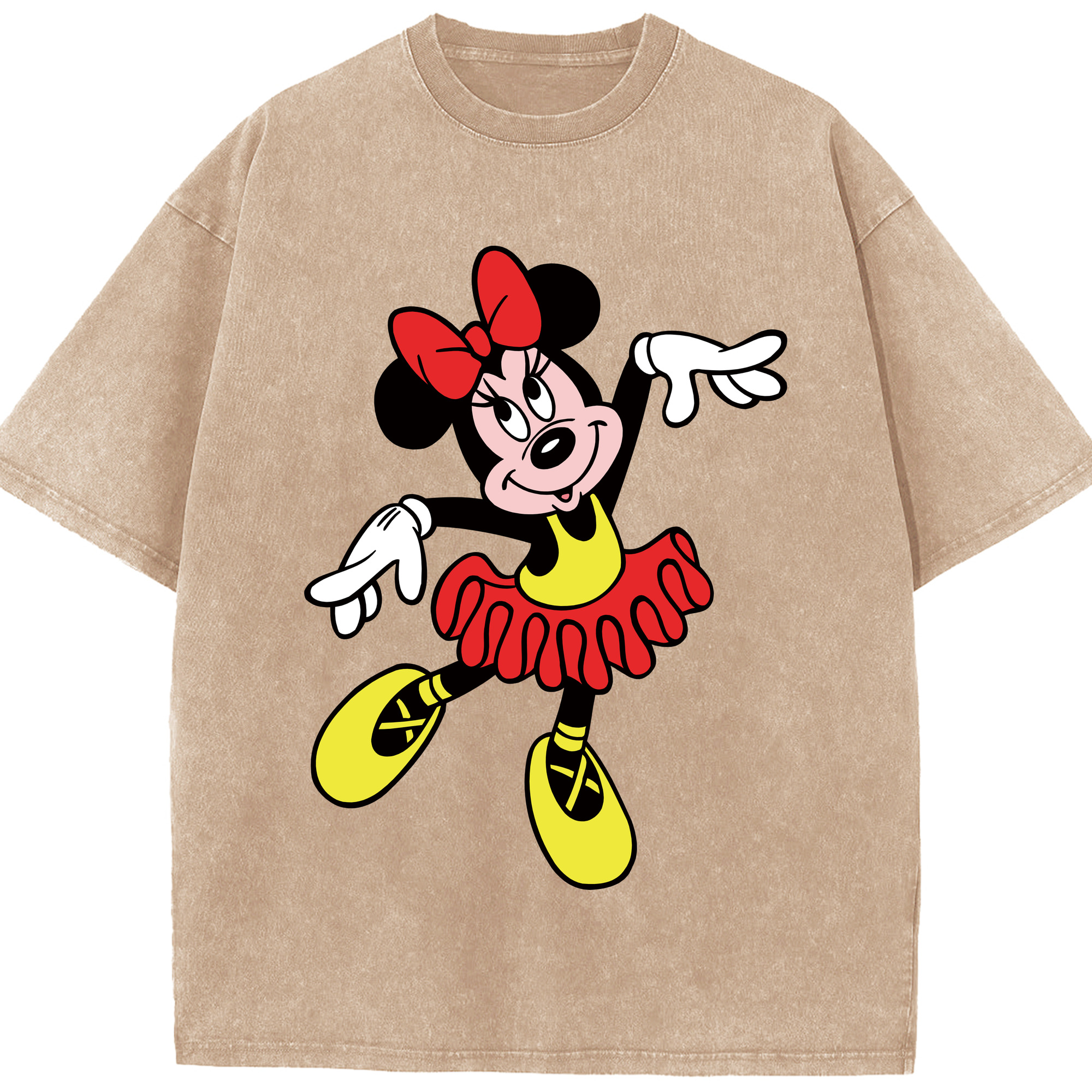 （画像用） ミッキーマウス Mickey Mouse 綿100% ヴィンテージ風 半袖Tシャツ（フロントプリント）