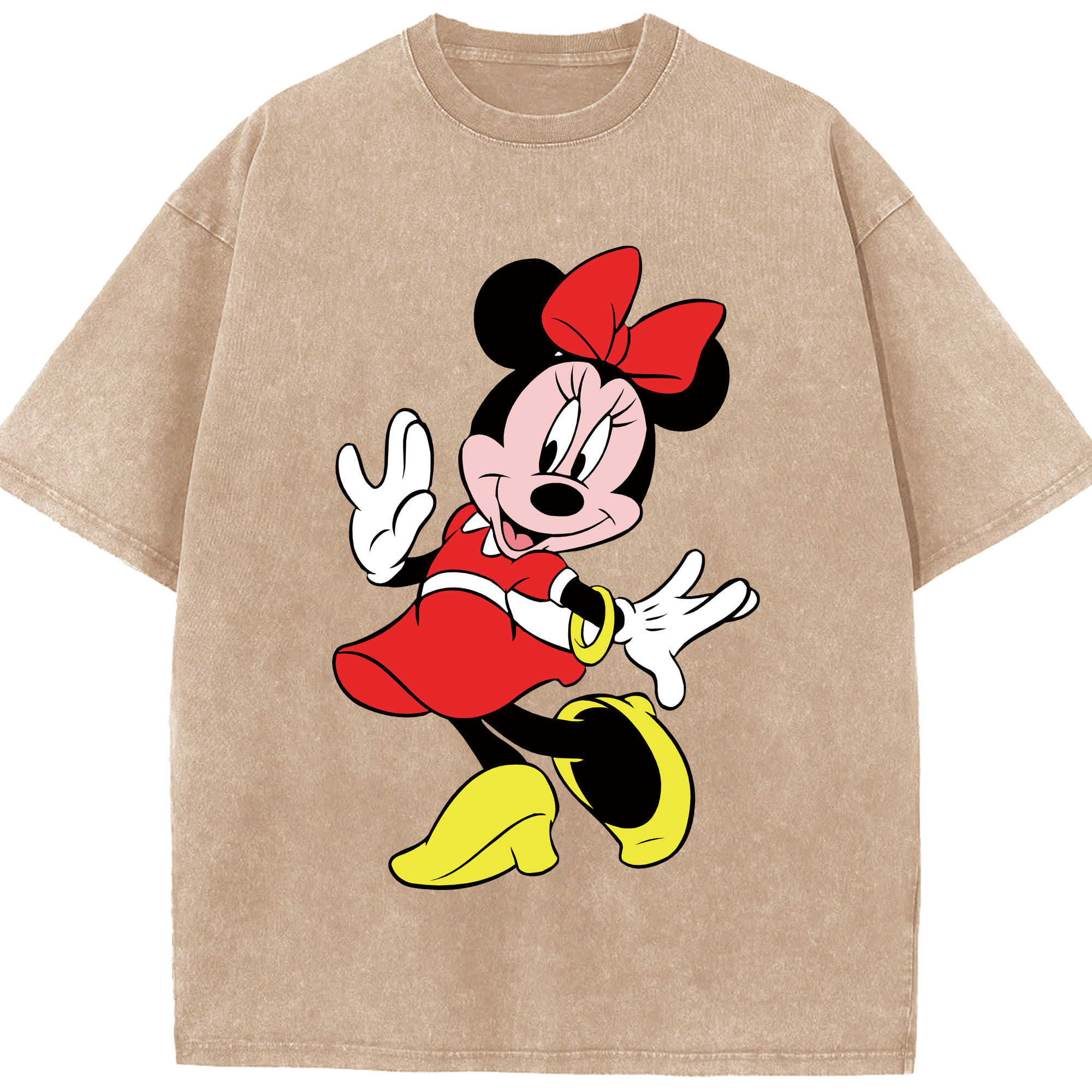 （画像用） ミッキーマウス Mickey Mouse 綿100% ヴィンテージ風 半袖Tシャツ（フロントプリント）