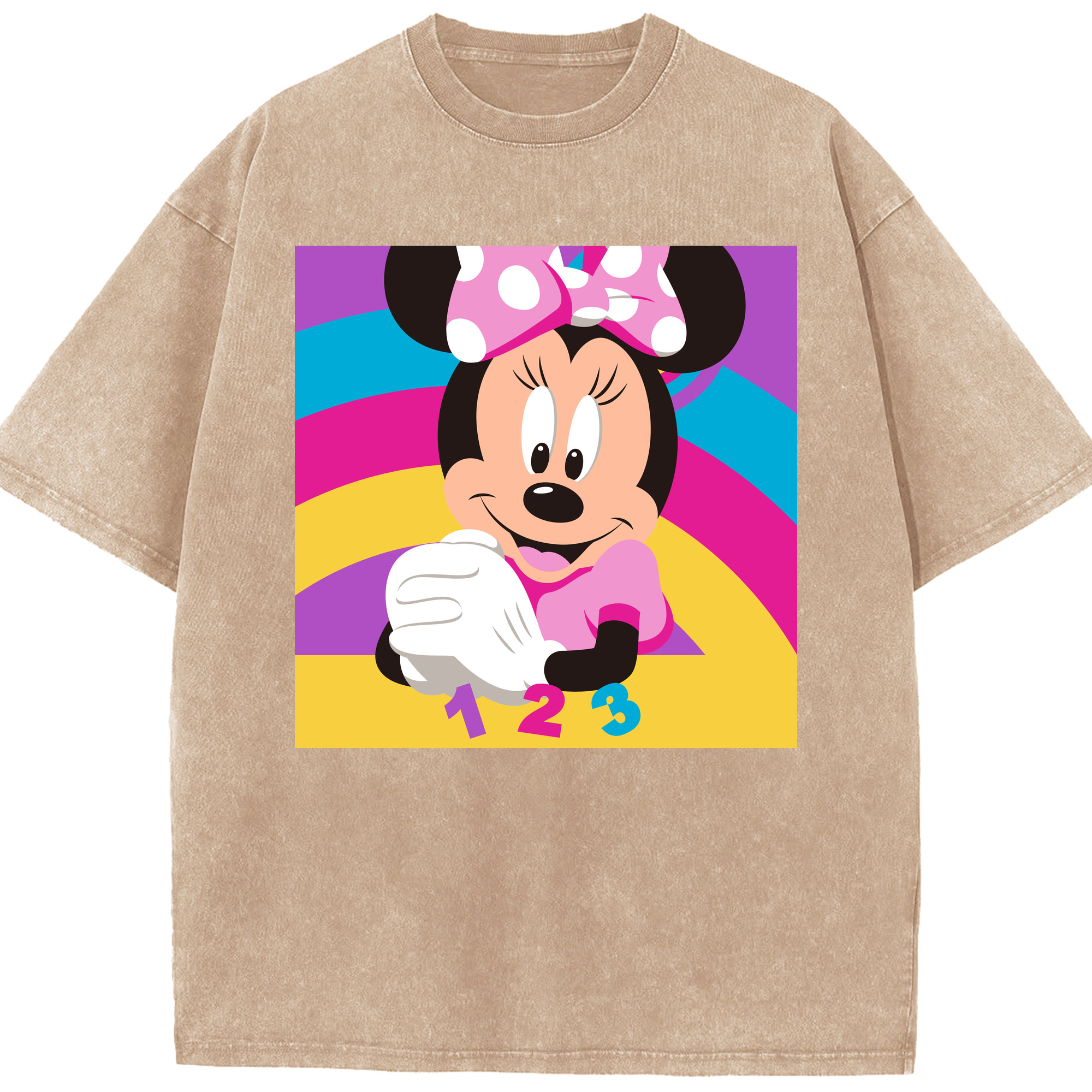 （画像用） ミッキーマウス Mickey Mouse 綿100% ヴィンテージ風 半袖Tシャツ（フロントプリント）
