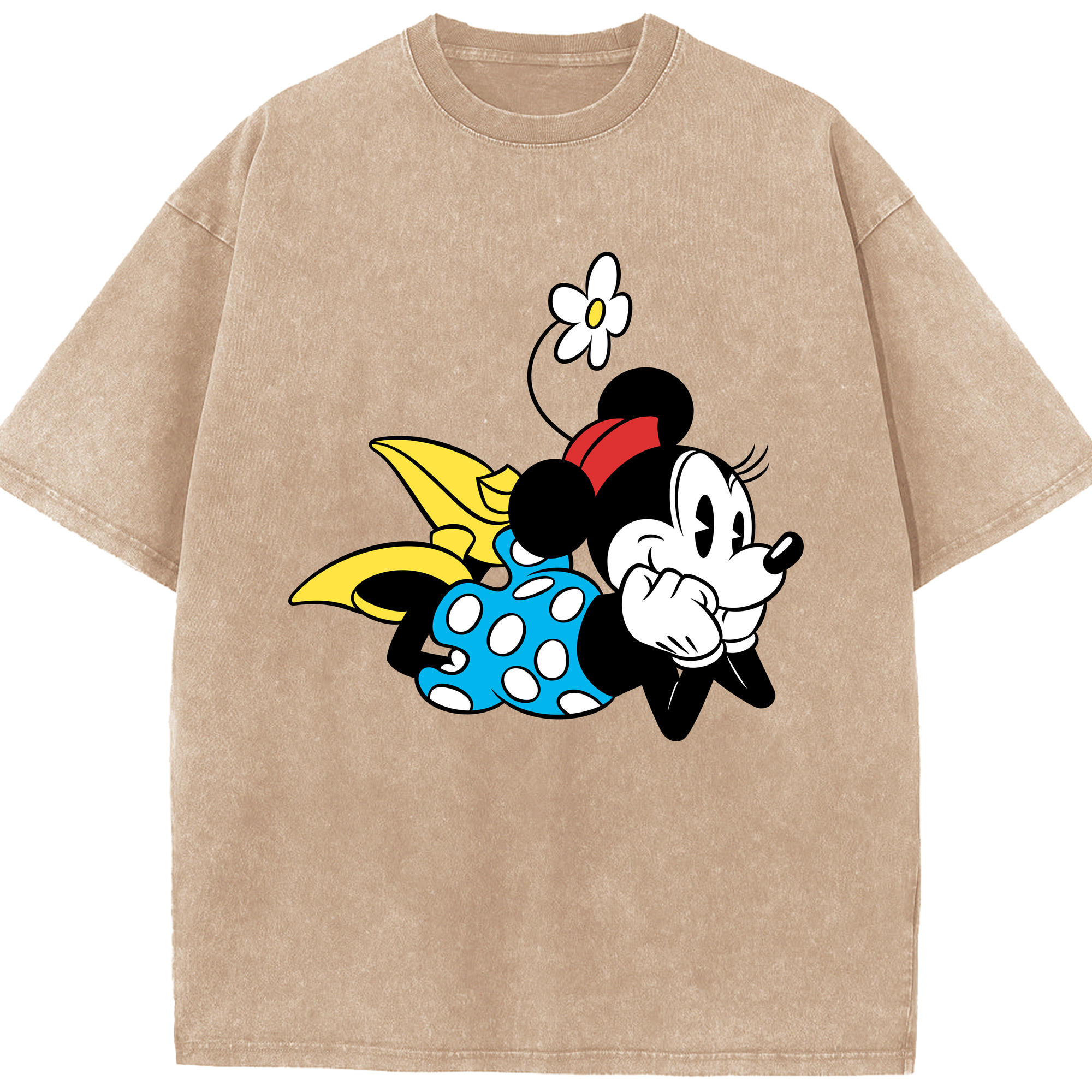 （画像用） ミッキーマウス Mickey Mouse 綿100% ヴィンテージ風 半袖Tシャツ（フロントプリント）