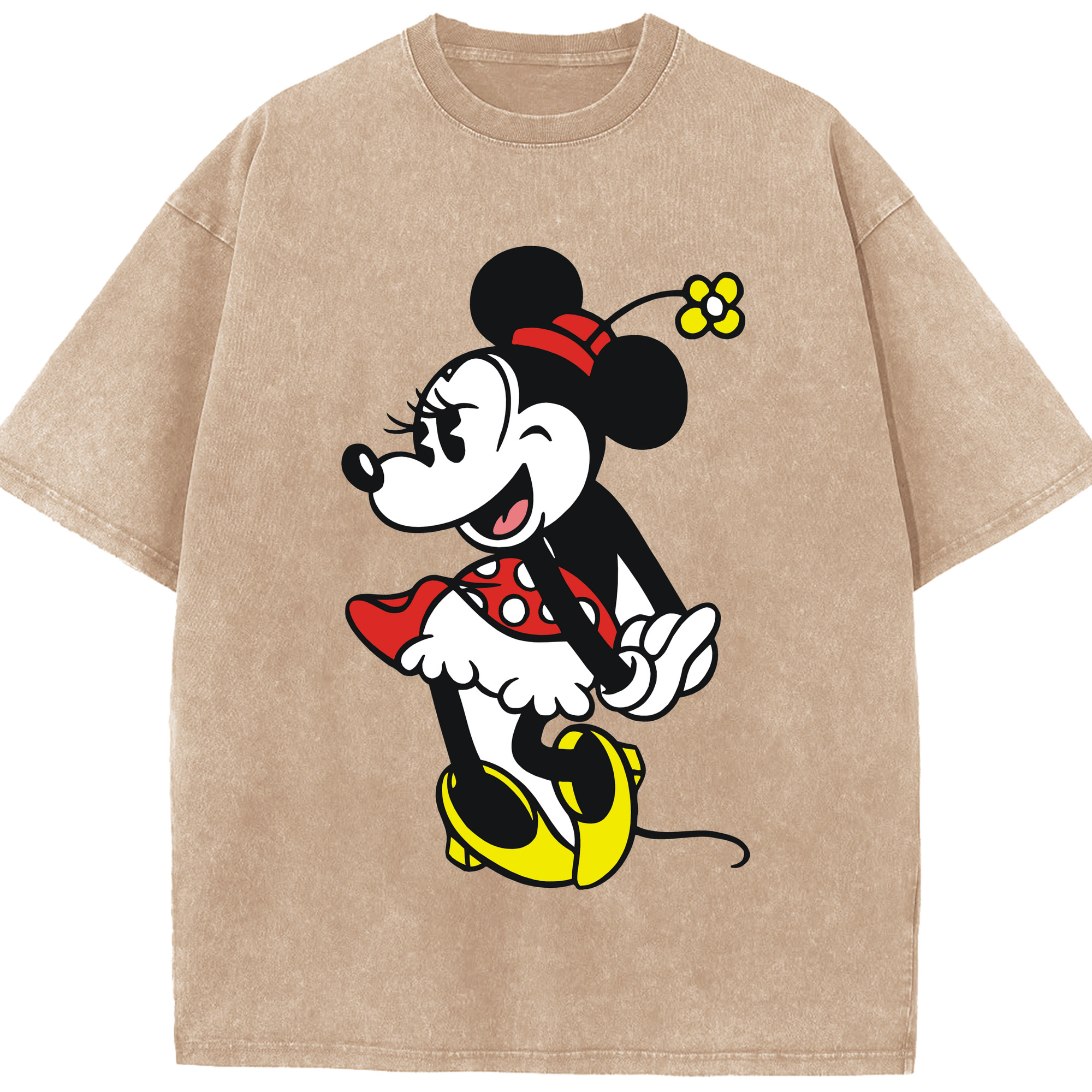 （画像用） ミッキーマウス Mickey Mouse 綿100% ヴィンテージ風 半袖Tシャツ（フロントプリント）