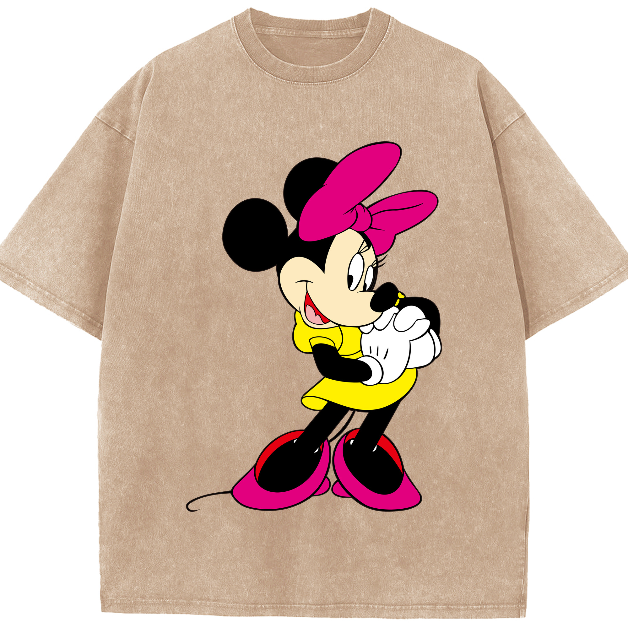 （画像用） ミッキーマウス Mickey Mouse 綿100% ヴィンテージ風 半袖Tシャツ（フロントプリント）