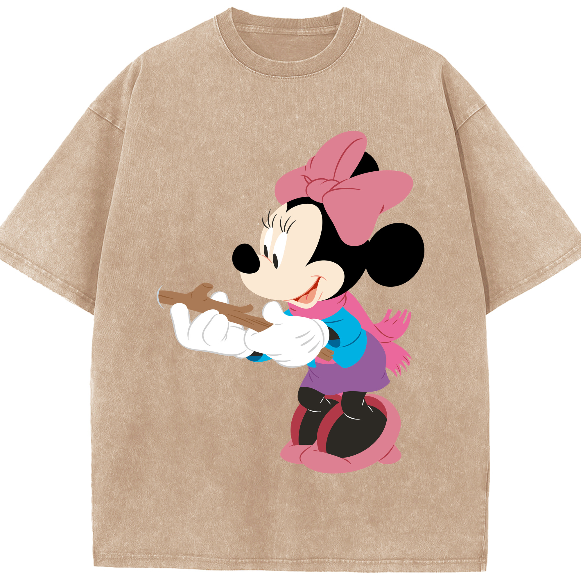 （画像用） ミッキーマウス Mickey Mouse 綿100% ヴィンテージ風 半袖Tシャツ（フロントプリント）