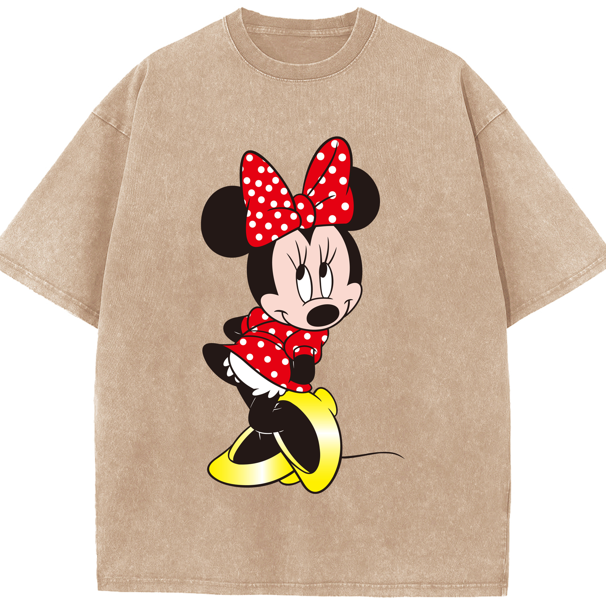 （画像用） ミッキーマウス Mickey Mouse 綿100% ヴィンテージ風 半袖Tシャツ（フロントプリント）