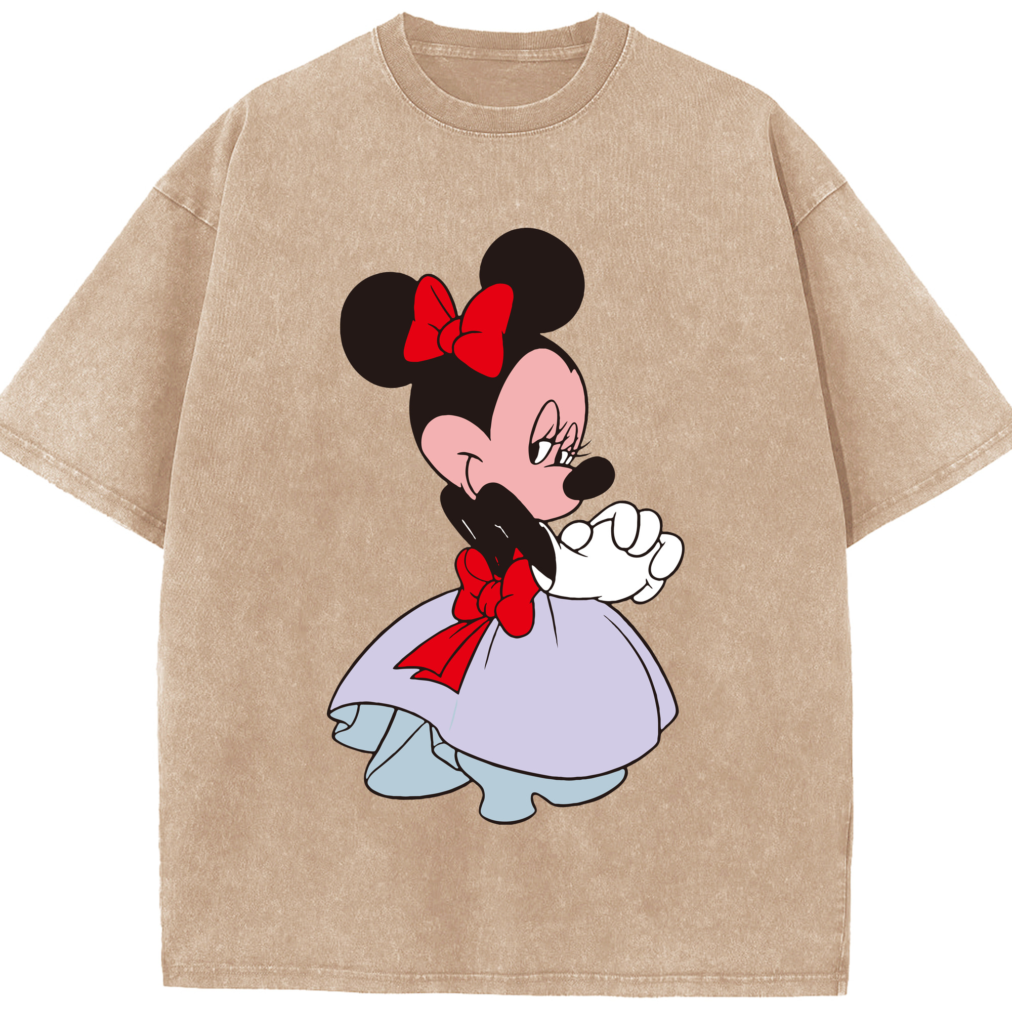 （画像用） ミッキーマウス Mickey Mouse 綿100% ヴィンテージ風 半袖Tシャツ（フロントプリント）