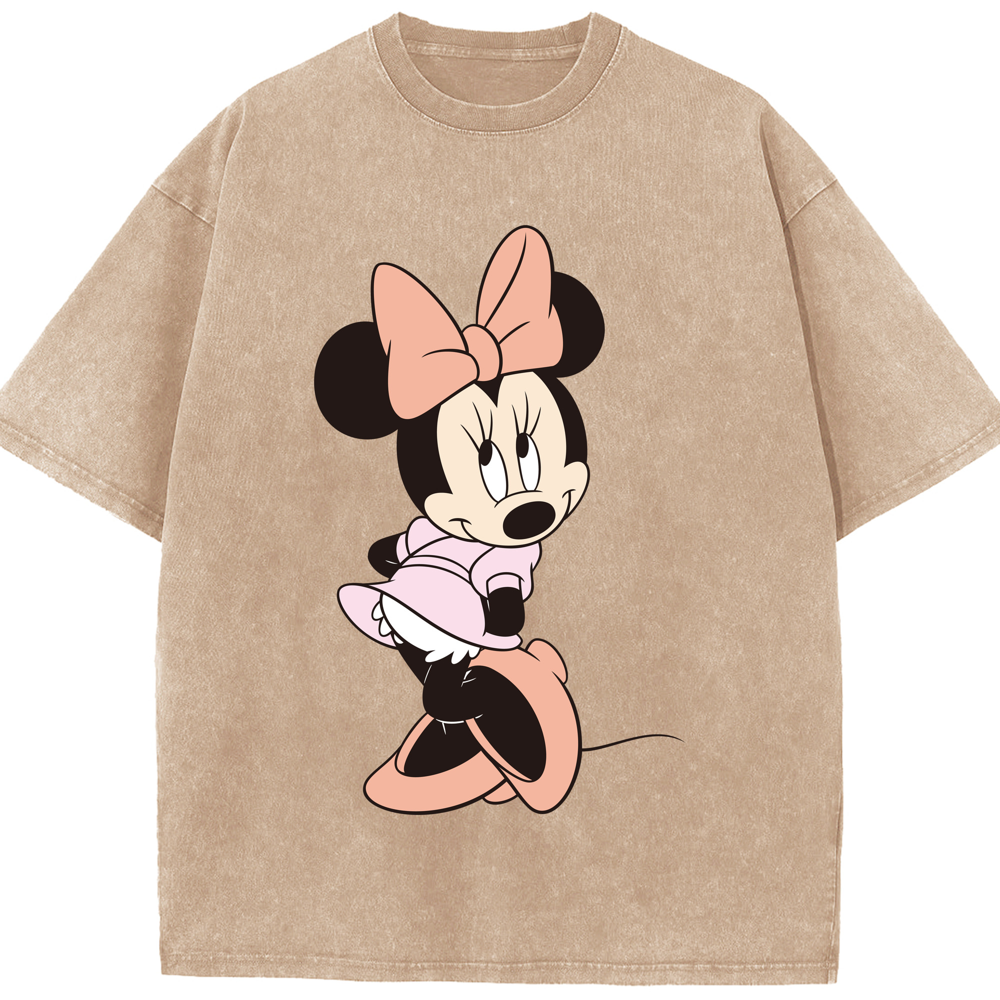 （画像用） ミッキーマウス Mickey Mouse 綿100% ヴィンテージ風 半袖Tシャツ（フロントプリント）
