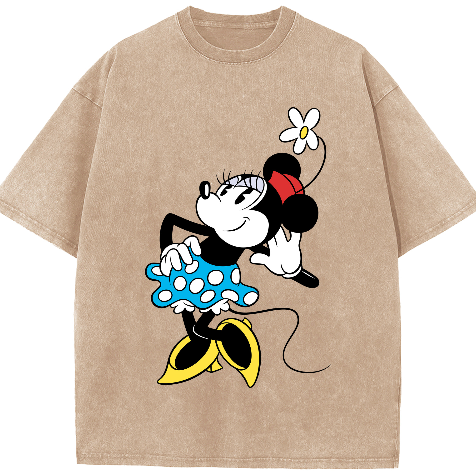 （画像用） ミッキーマウス Mickey Mouse 綿100% ヴィンテージ風 半袖Tシャツ（フロントプリント）