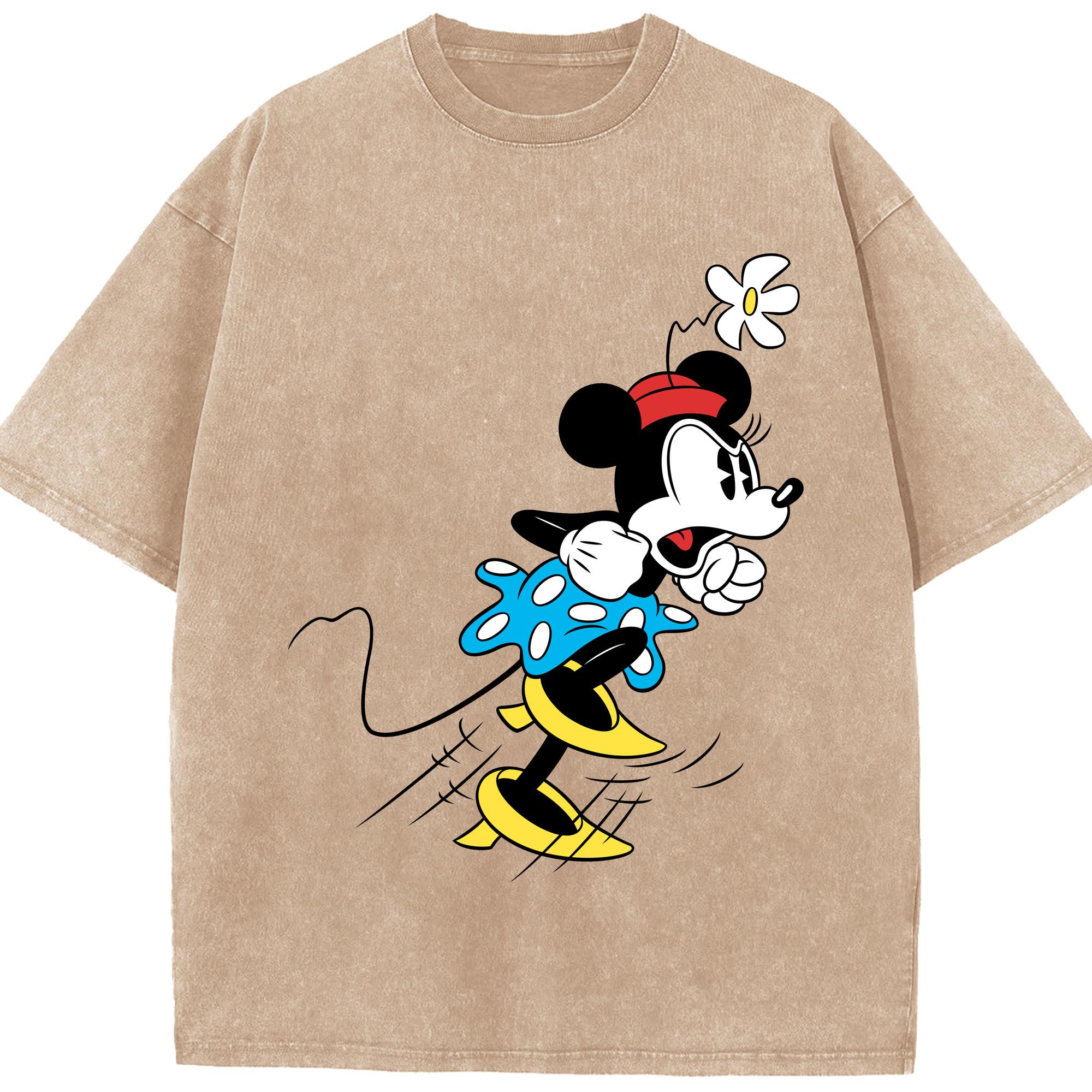 （画像用） ミッキーマウス Mickey Mouse 綿100% ヴィンテージ風 半袖Tシャツ（フロントプリント）