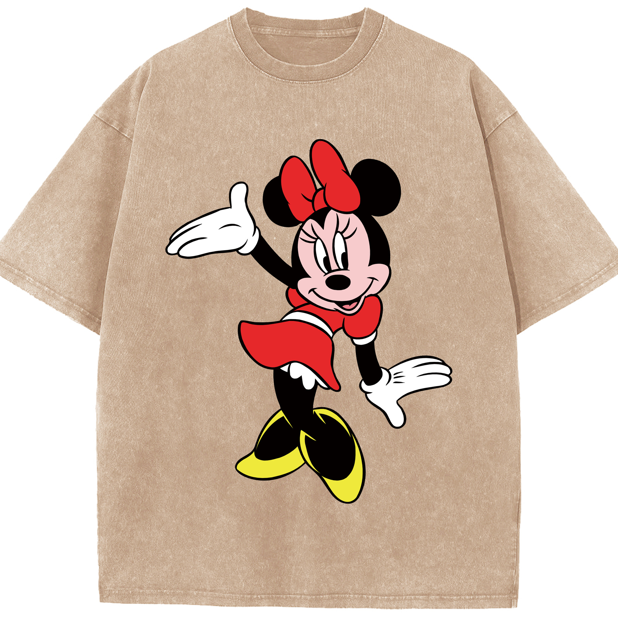（画像用） ミッキーマウス Mickey Mouse 綿100% ヴィンテージ風 半袖Tシャツ（フロントプリント）