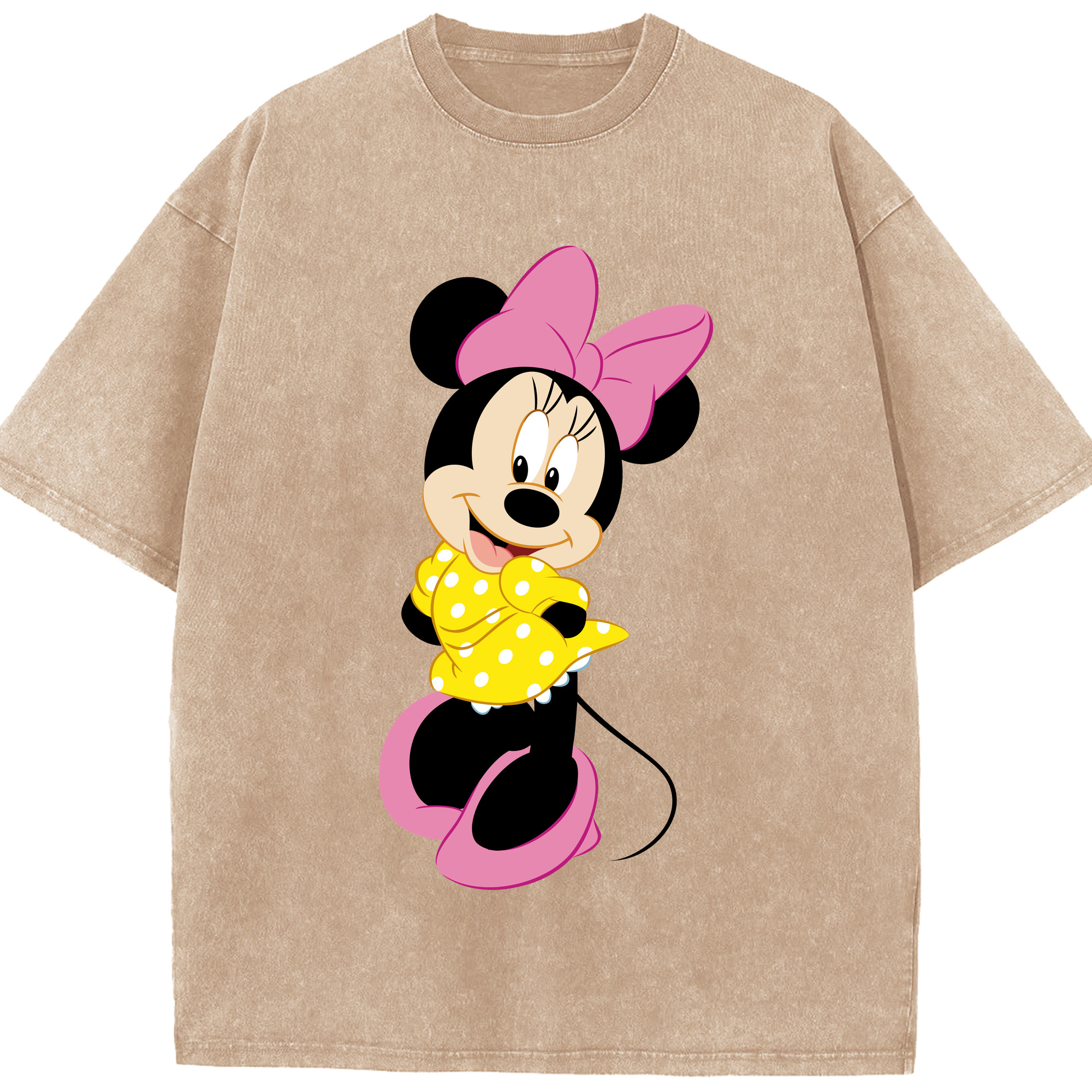 （画像用） ミッキーマウス Mickey Mouse 綿100% ヴィンテージ風 半袖Tシャツ（フロントプリント）