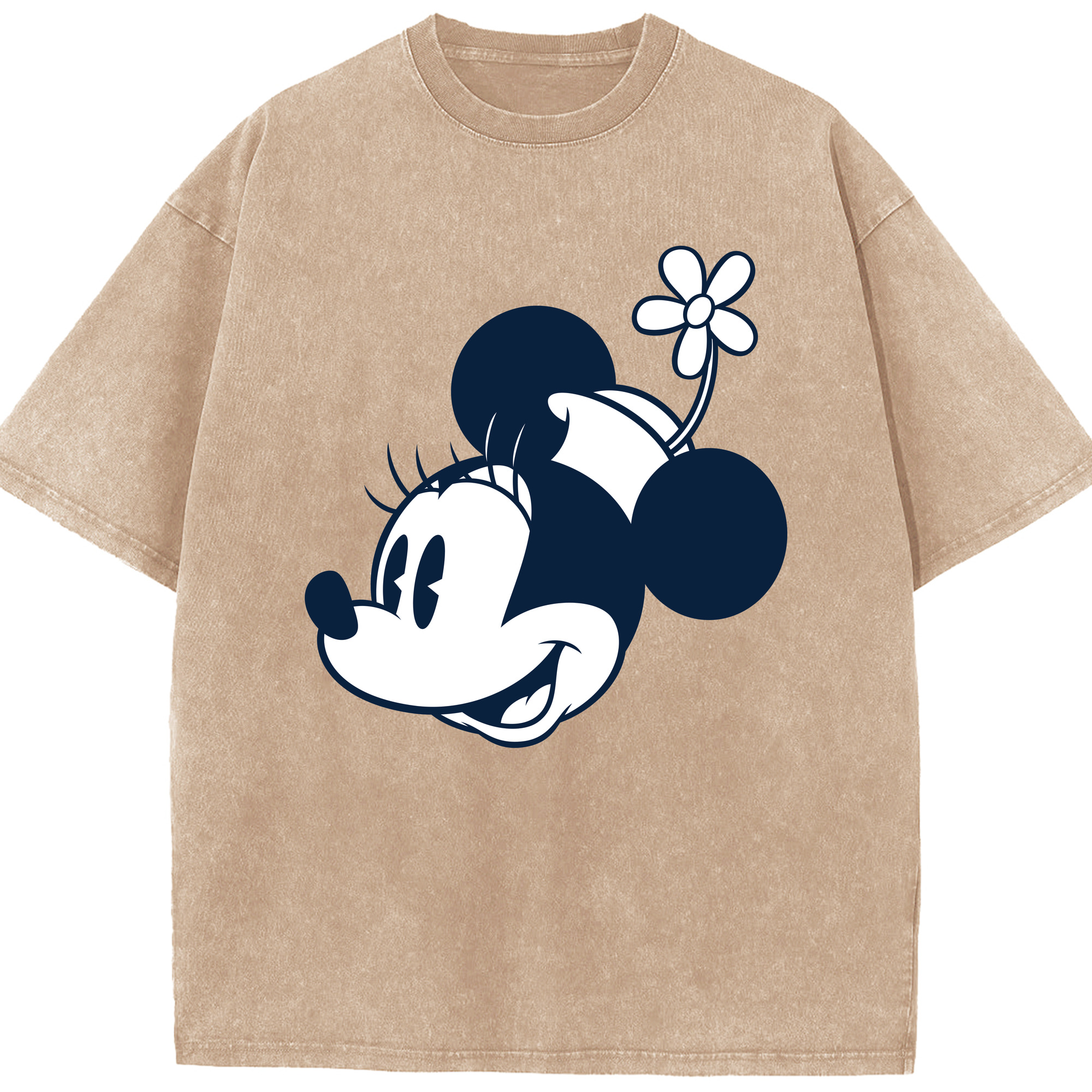 （画像用） ミッキーマウス Mickey Mouse 綿100% ヴィンテージ風 半袖Tシャツ（フロントプリント）