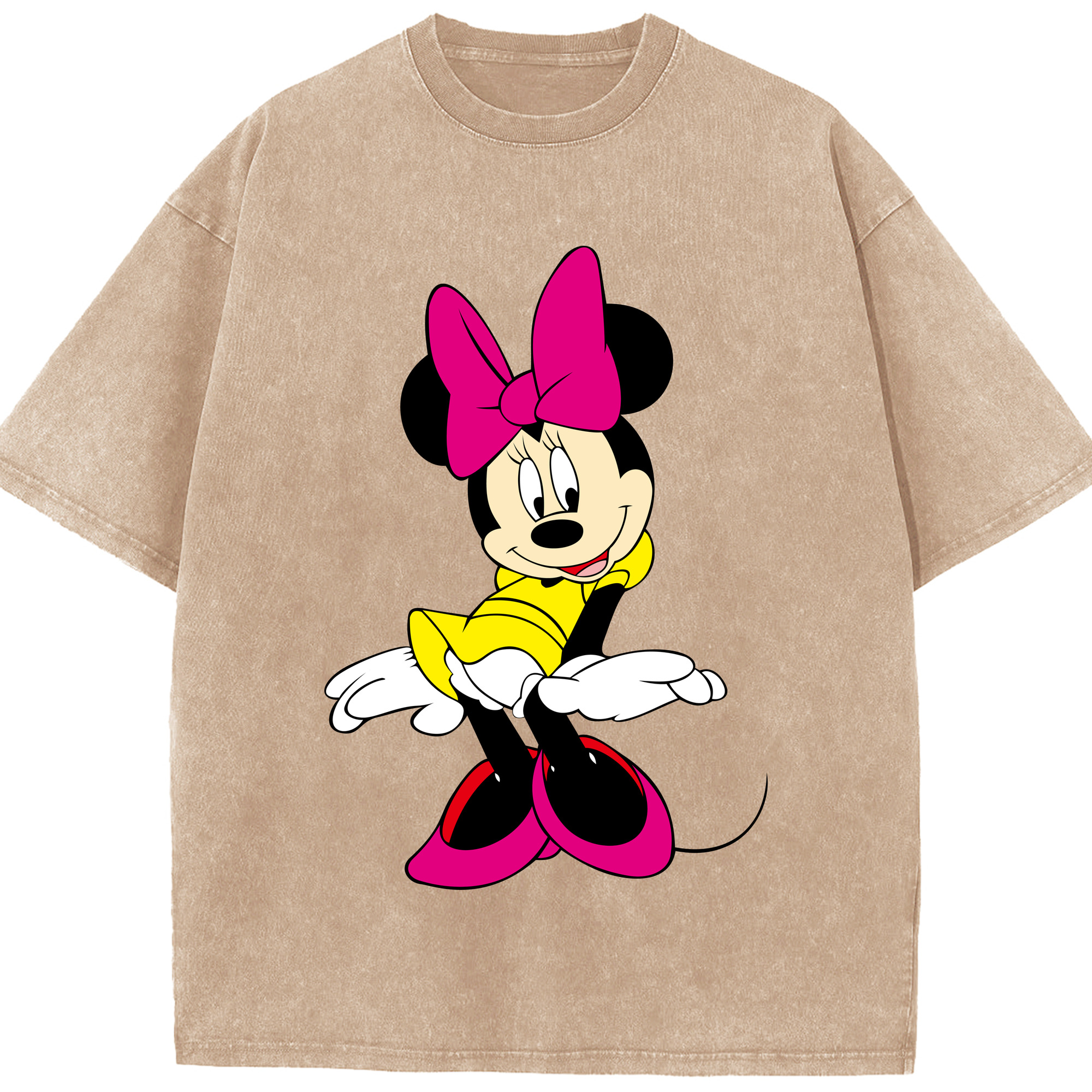 （画像用） ミッキーマウス Mickey Mouse 綿100% ヴィンテージ風 半袖Tシャツ（フロントプリント）