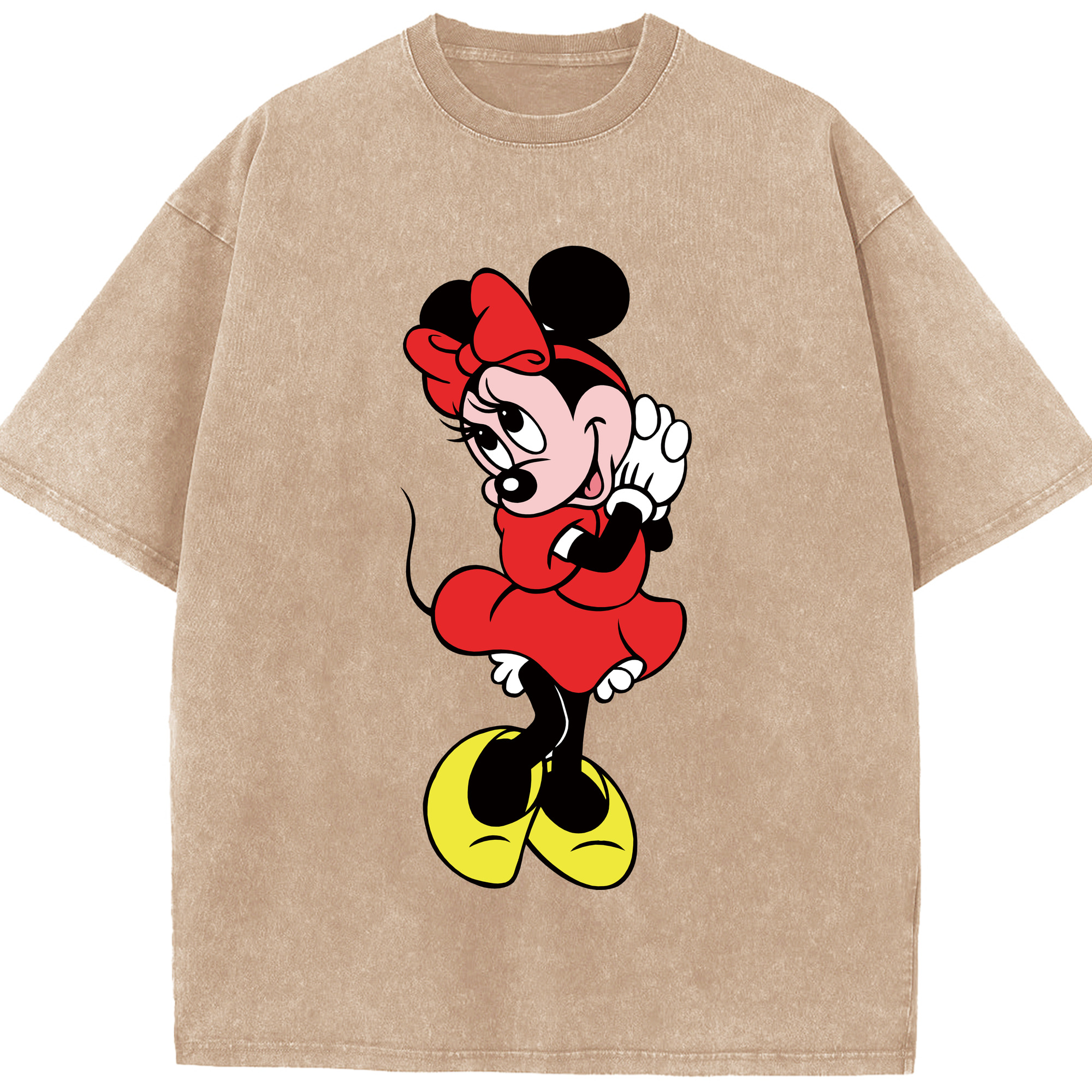 （画像用） ミッキーマウス Mickey Mouse 綿100% ヴィンテージ風 半袖Tシャツ（フロントプリント）