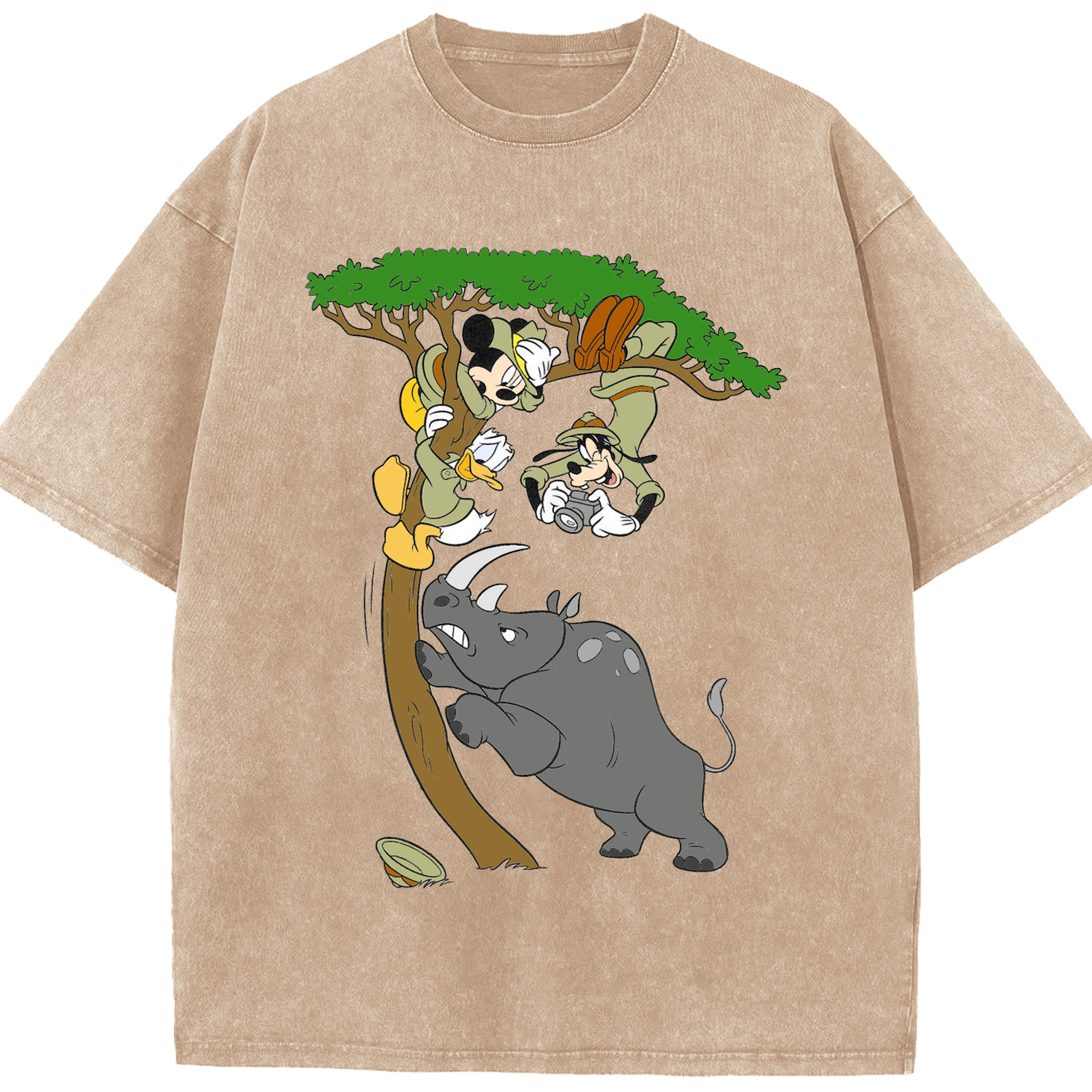 （画像用） ミッキーマウス Mickey Mouse 綿100% ヴィンテージ風 半袖Tシャツ（フロントプリント）