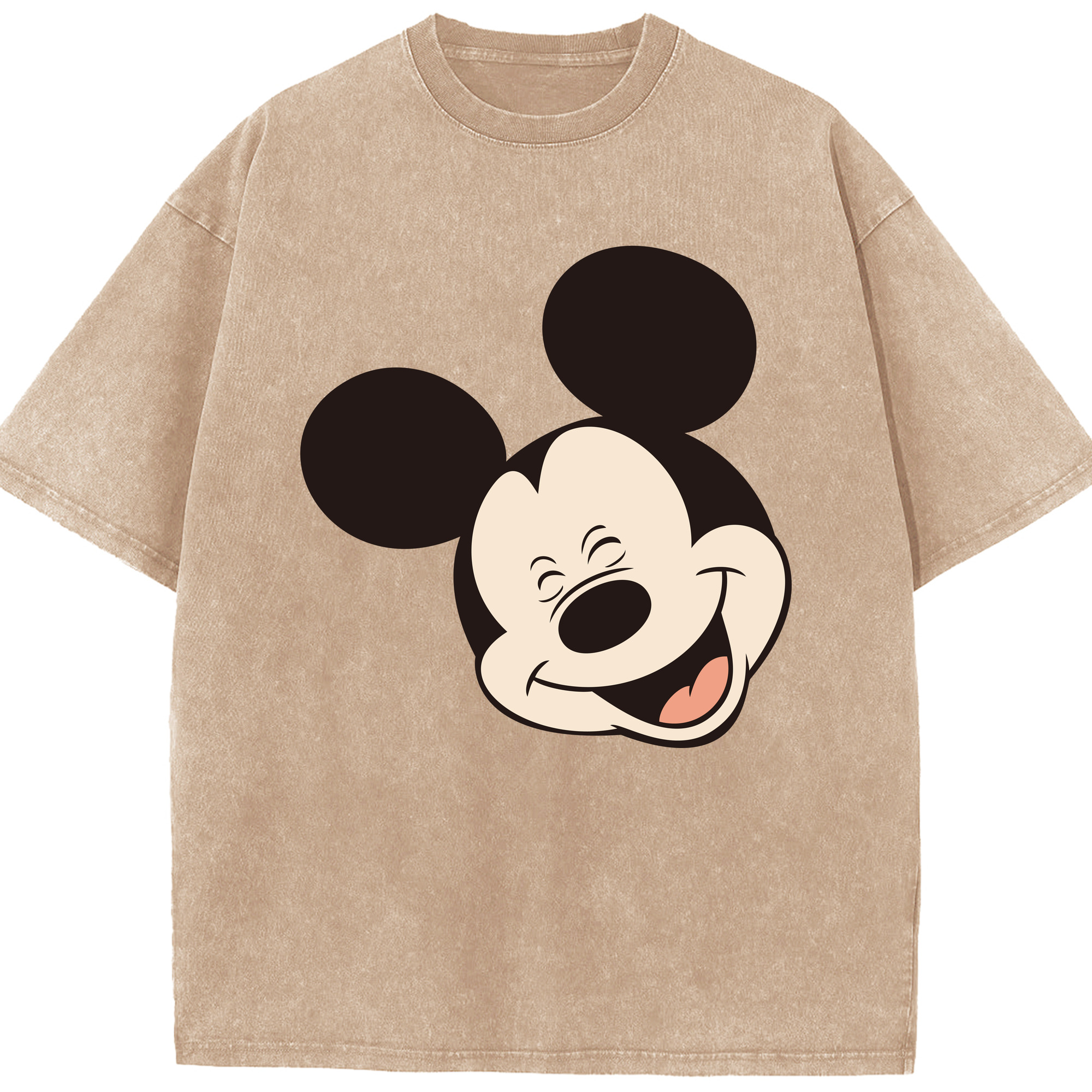 （画像用） ミッキーマウス Mickey Mouse 綿100% ヴィンテージ風 半袖Tシャツ（フロントプリント）