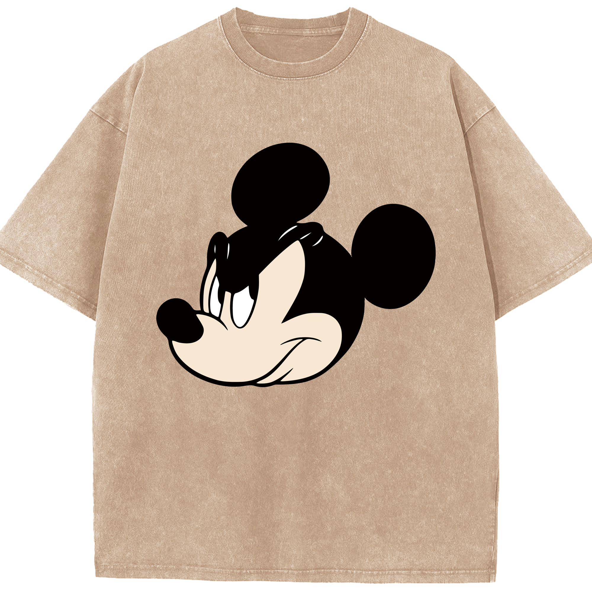 （画像用） ミッキーマウス Mickey Mouse 綿100% ヴィンテージ風 半袖Tシャツ（フロントプリント）