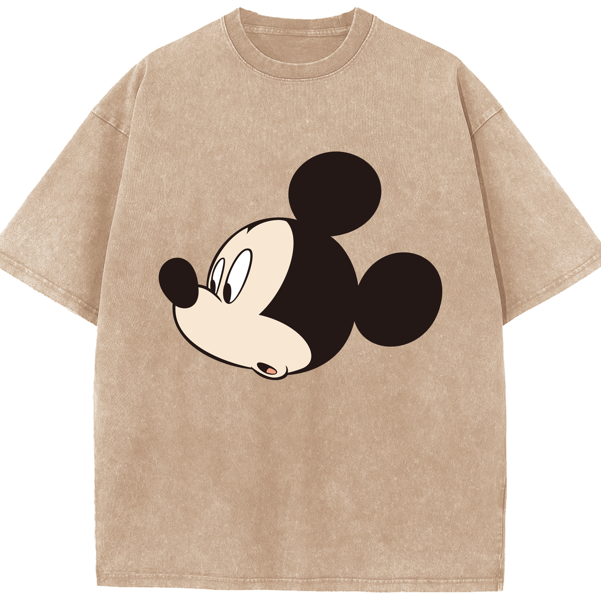 （画像用） ミッキーマウス Mickey Mouse 綿100% ヴィンテージ風 半袖Tシャツ（フロントプリント）