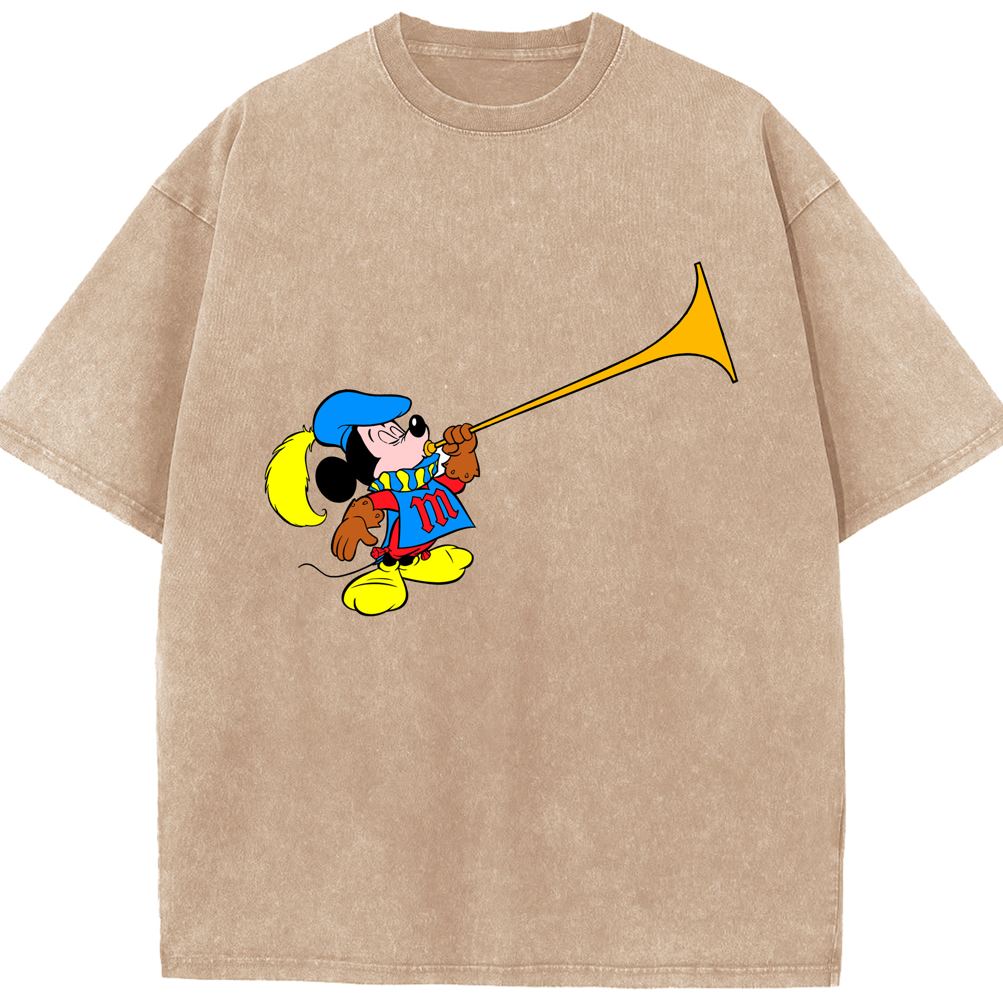 （画像用） ミッキーマウス Mickey Mouse 綿100% ヴィンテージ風 半袖Tシャツ（フロントプリント）