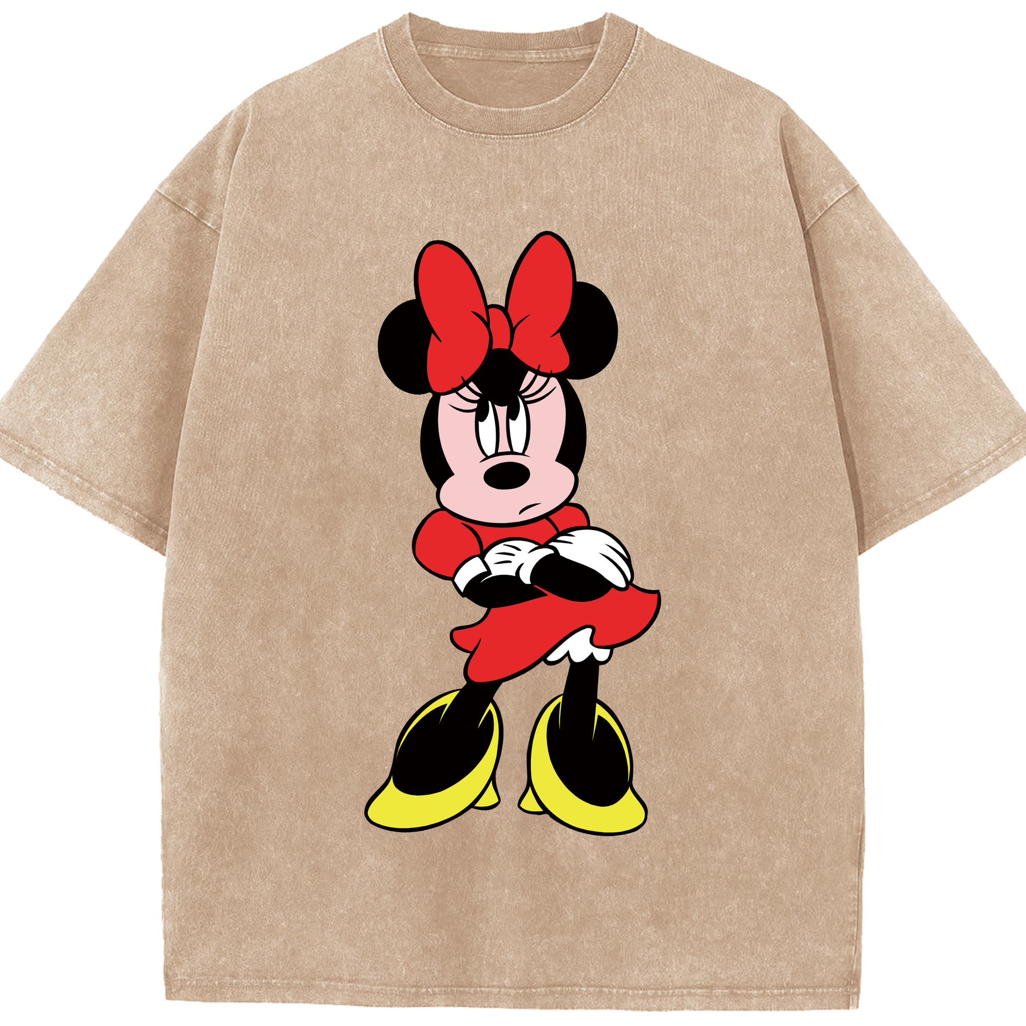 （画像用） ミッキーマウス Mickey Mouse 綿100% ヴィンテージ風 半袖Tシャツ（フロントプリント）