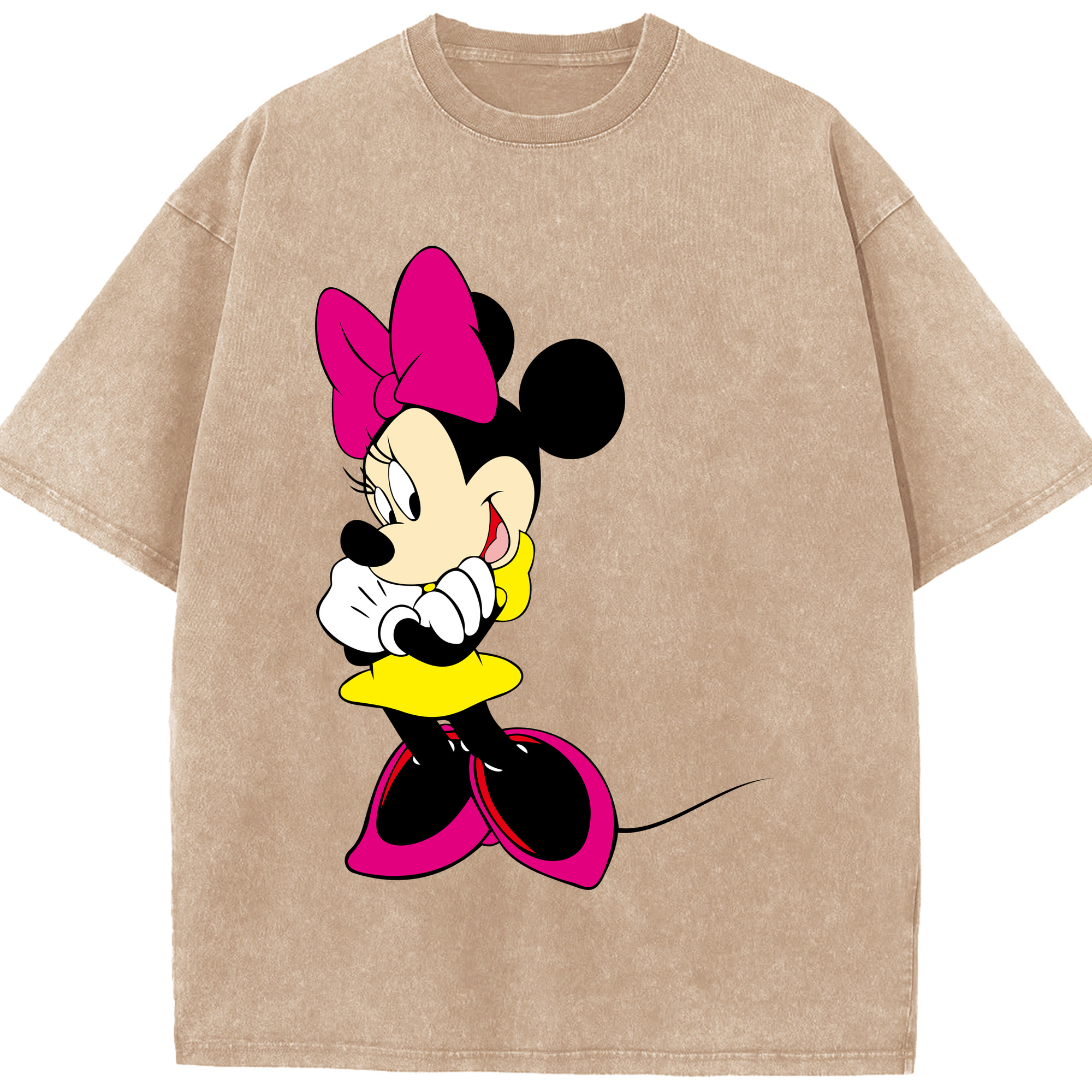 （画像用） ミッキーマウス Mickey Mouse 綿100% ヴィンテージ風 半袖Tシャツ（フロントプリント）
