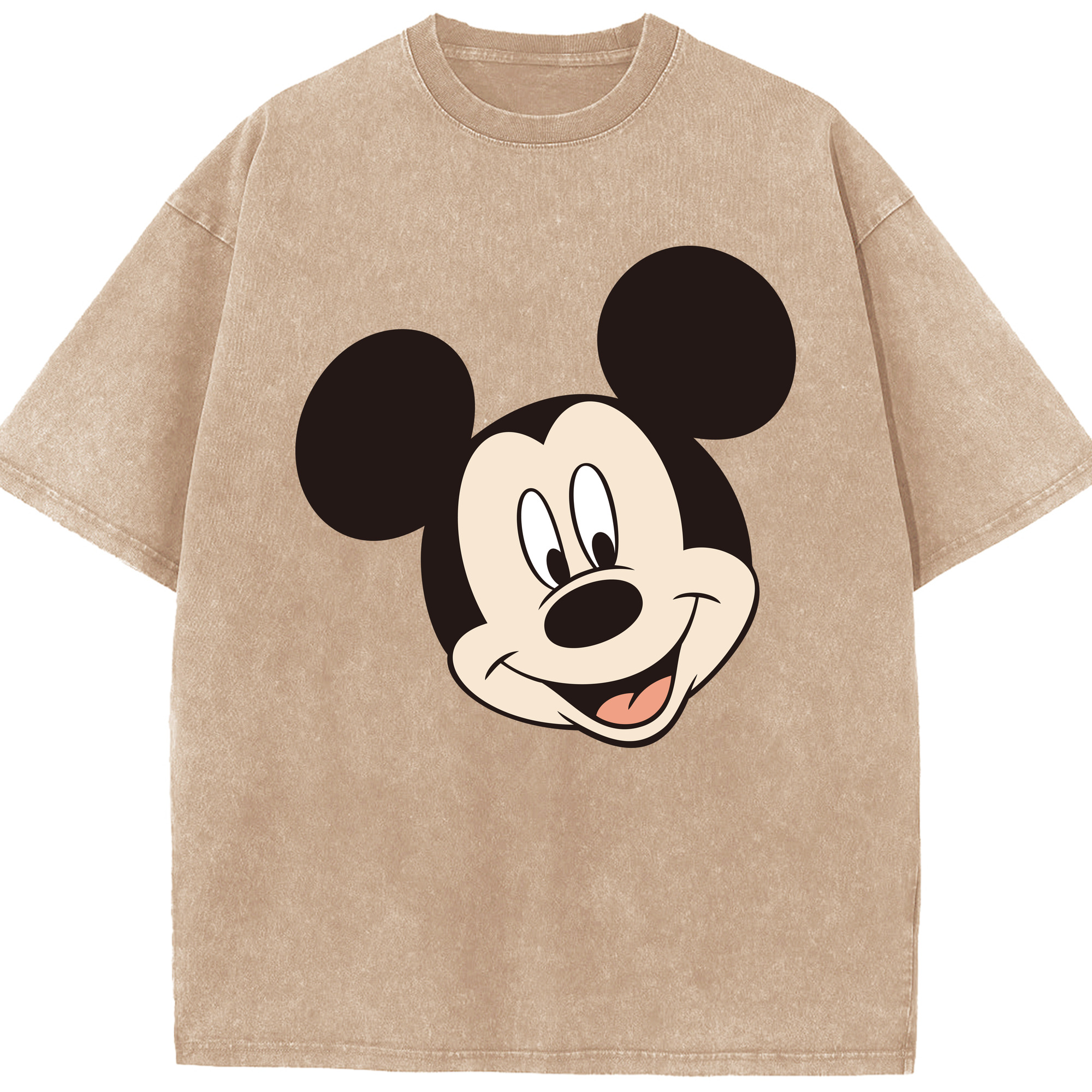 （画像用） ミッキーマウス Mickey Mouse 綿100% ヴィンテージ風 半袖Tシャツ（フロントプリント）