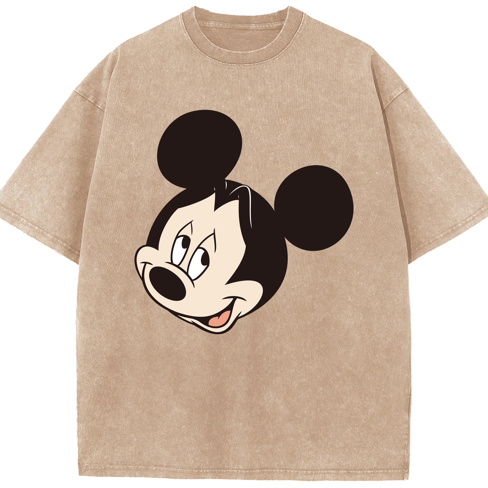 （画像用） ミッキーマウス Mickey Mouse 綿100% ヴィンテージ風 半袖Tシャツ（フロントプリント）