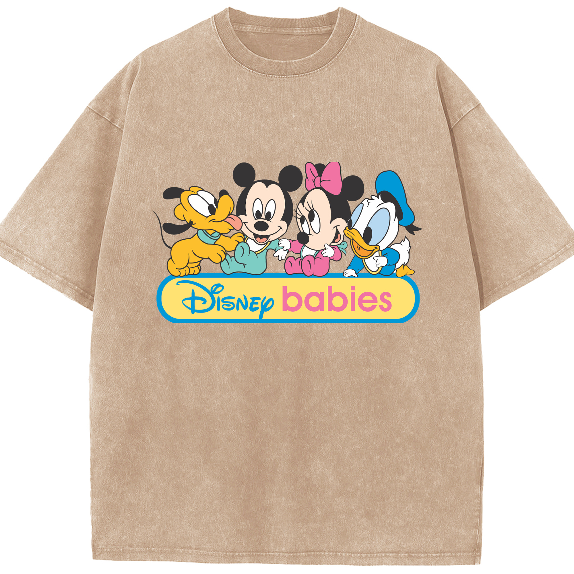（画像用） ミッキーマウス Mickey Mouse 綿100% ヴィンテージ風 半袖Tシャツ（フロントプリント）