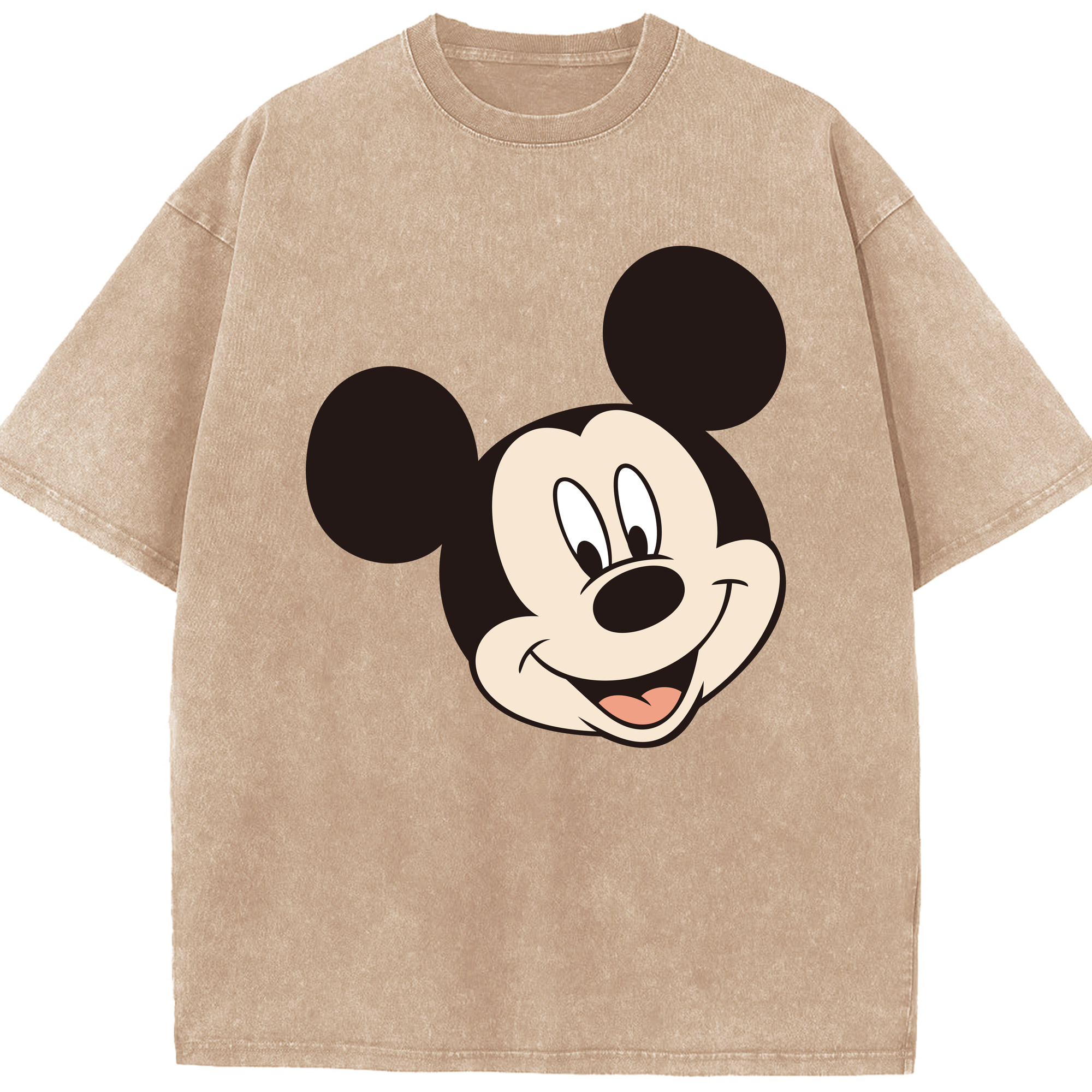 （画像用） ミッキーマウス Mickey Mouse 綿100% ヴィンテージ風 半袖Tシャツ（フロントプリント）