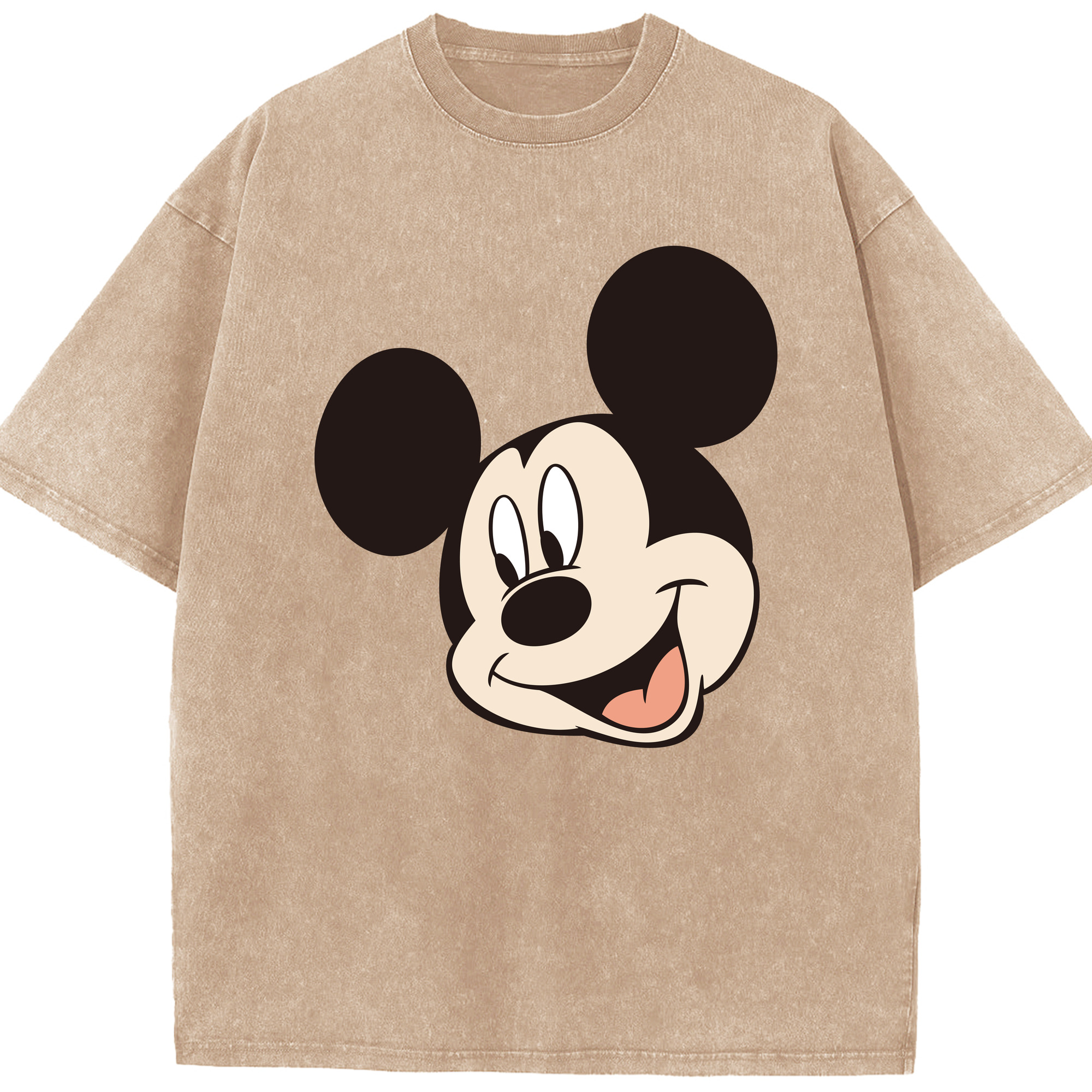 （画像用） ミッキーマウス Mickey Mouse 綿100% ヴィンテージ風 半袖Tシャツ（フロントプリント）