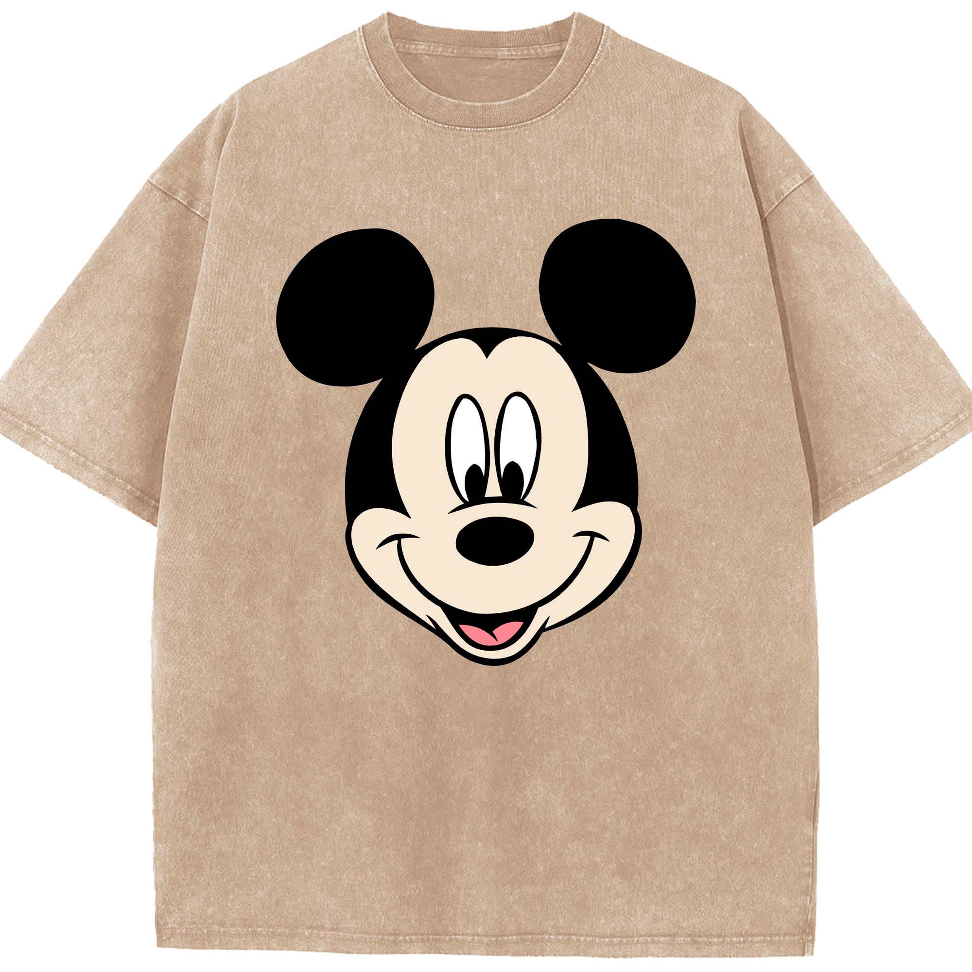（画像用） ミッキーマウス Mickey Mouse 綿100% ヴィンテージ風 半袖Tシャツ（フロントプリント）