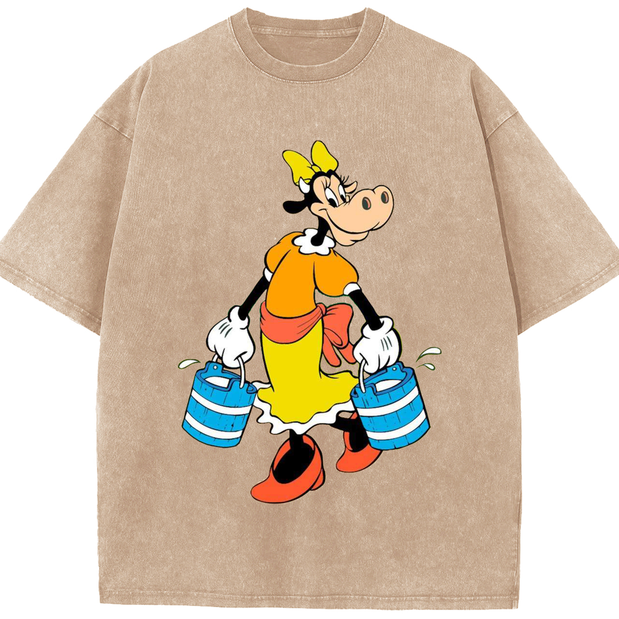（画像用） ミッキーマウス Mickey Mouse 綿100% ヴィンテージ風 半袖Tシャツ（フロントプリント）