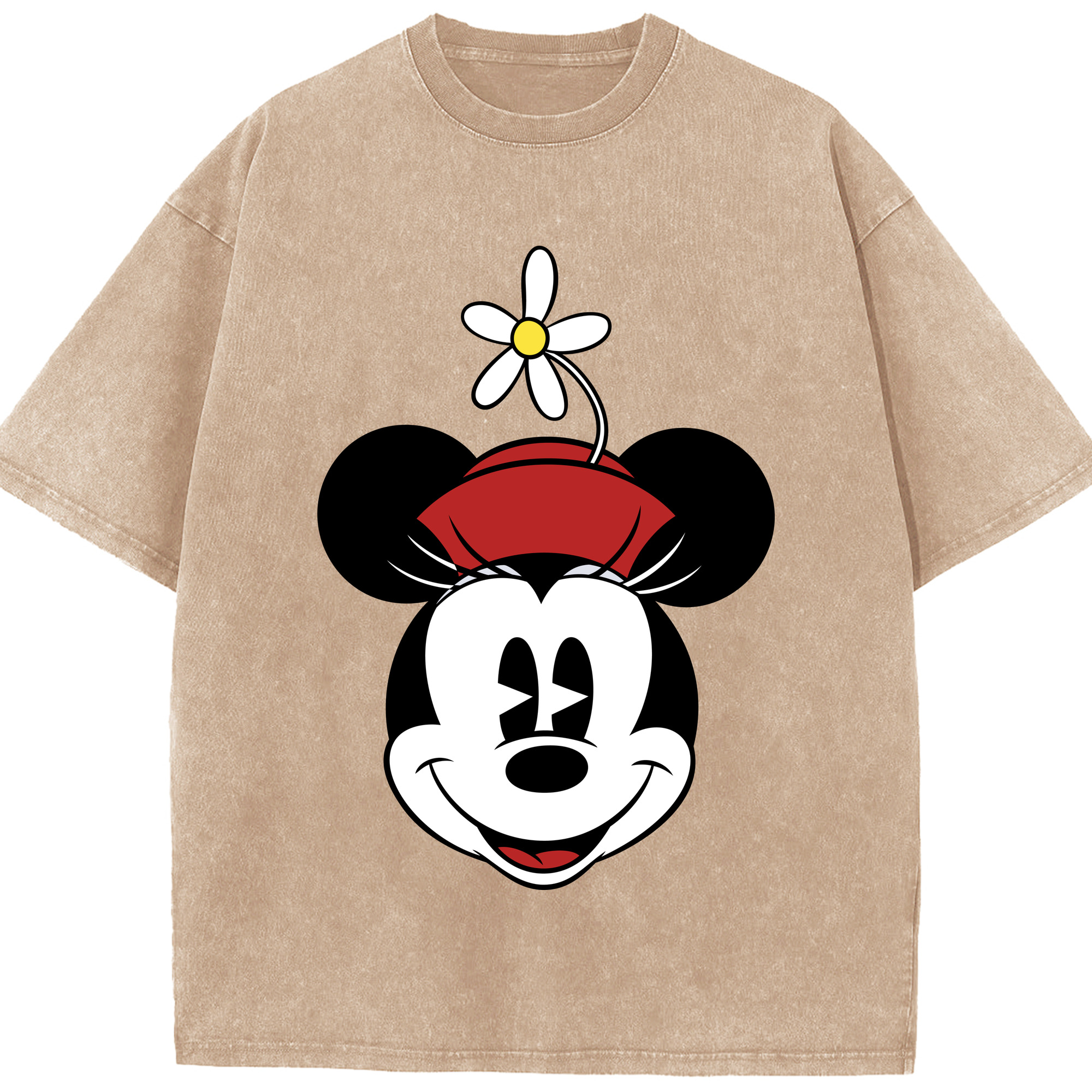（画像用） ミッキーマウス Mickey Mouse 綿100% ヴィンテージ風 半袖Tシャツ（フロントプリント）