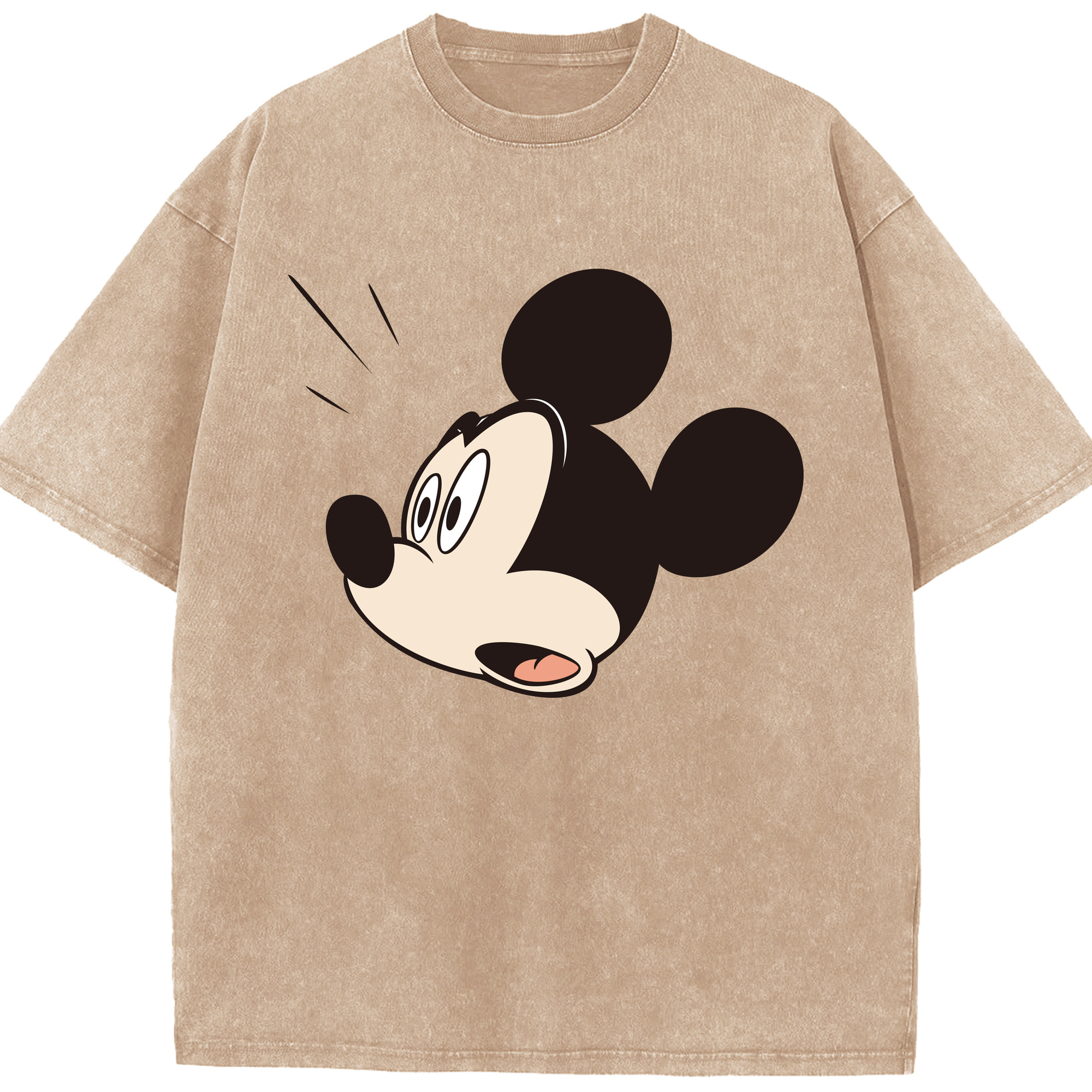 （画像用） ミッキーマウス Mickey Mouse 綿100% ヴィンテージ風 半袖Tシャツ（フロントプリント）