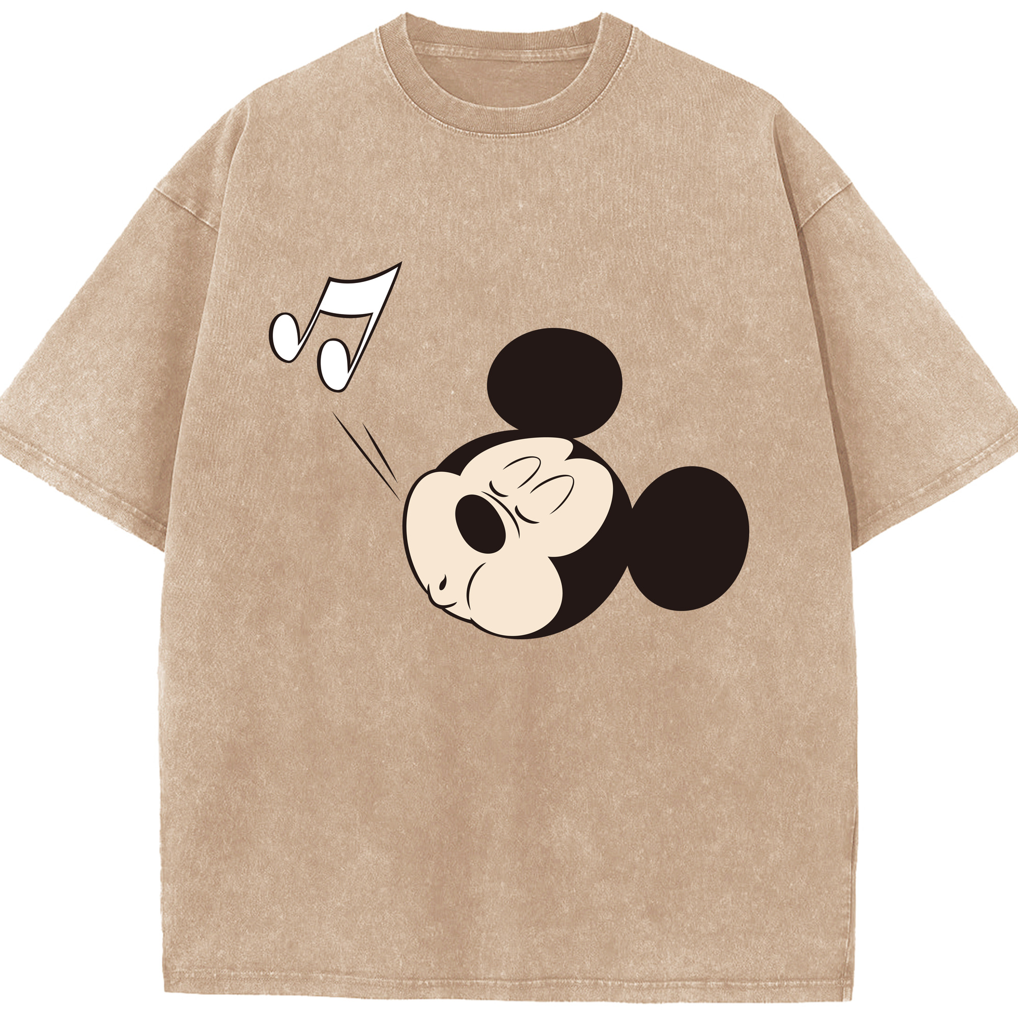 （画像用） ミッキーマウス Mickey Mouse 綿100% ヴィンテージ風 半袖Tシャツ（フロントプリント）