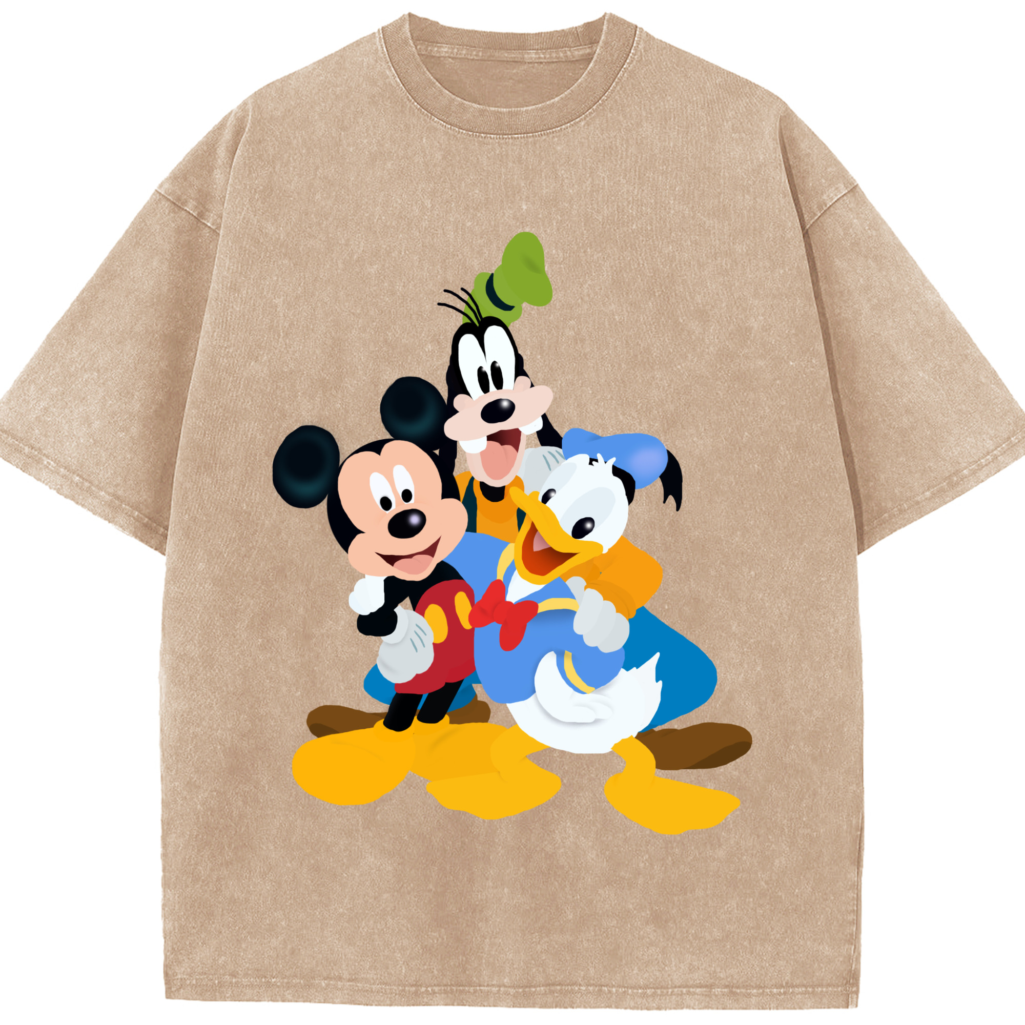 （画像用） ミッキーマウス Mickey Mouse 綿100% ヴィンテージ風 半袖Tシャツ（フロントプリント）