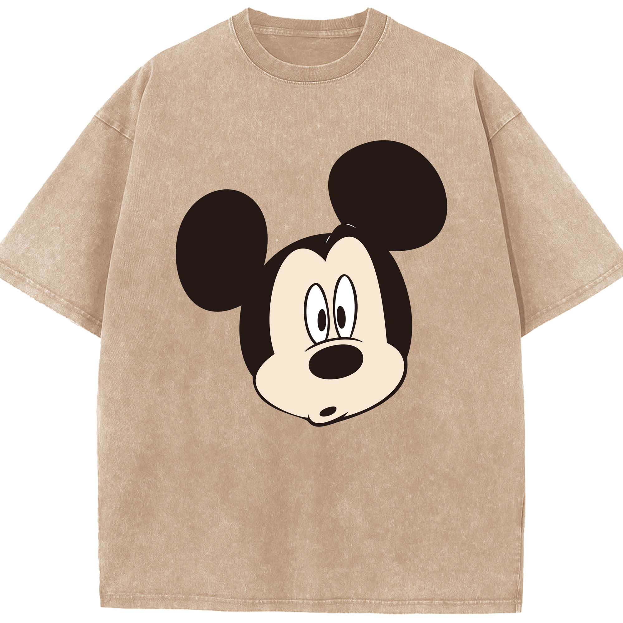 （画像用） ミッキーマウス Mickey Mouse 綿100% ヴィンテージ風 半袖Tシャツ（フロントプリント）