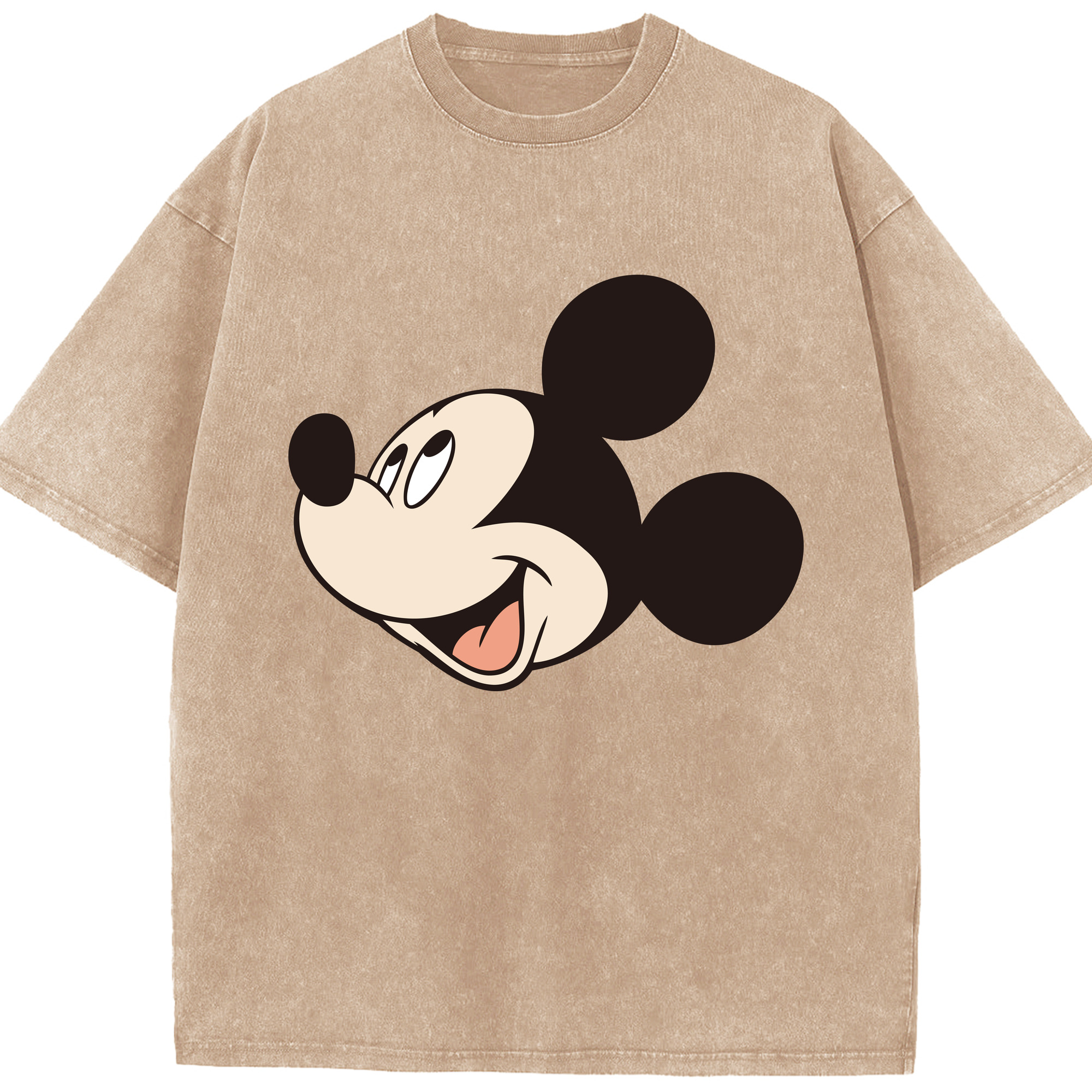 （画像用） ミッキーマウス Mickey Mouse 綿100% ヴィンテージ風 半袖Tシャツ（フロントプリント）