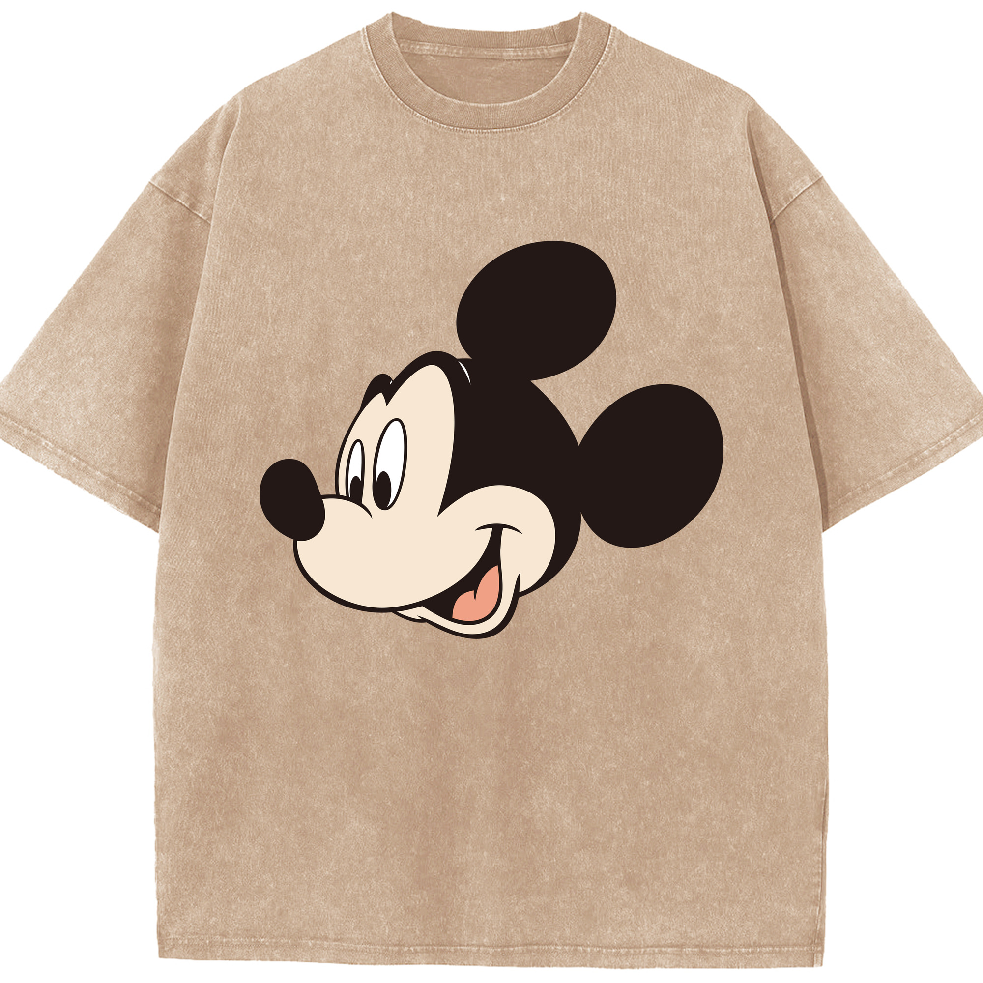 （画像用） ミッキーマウス Mickey Mouse 綿100% ヴィンテージ風 半袖Tシャツ（フロントプリント）