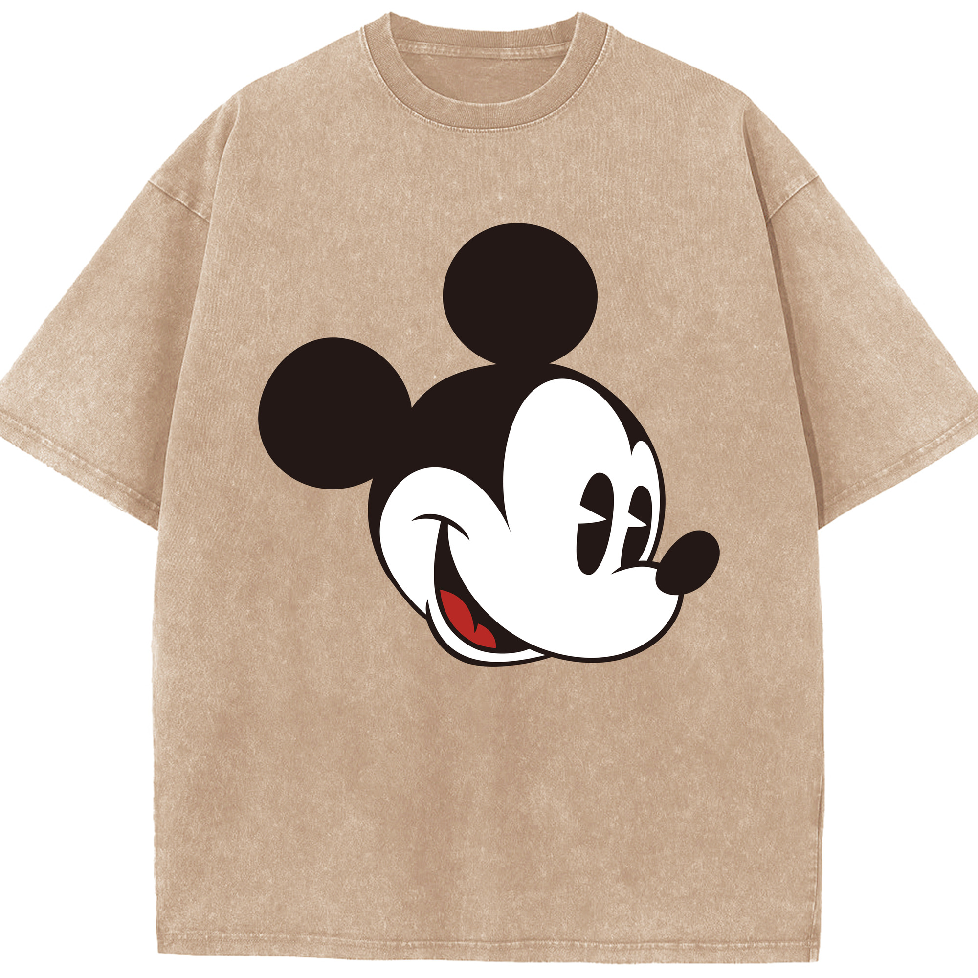 （画像用） ミッキーマウス Mickey Mouse 綿100% ヴィンテージ風 半袖Tシャツ（フロントプリント）