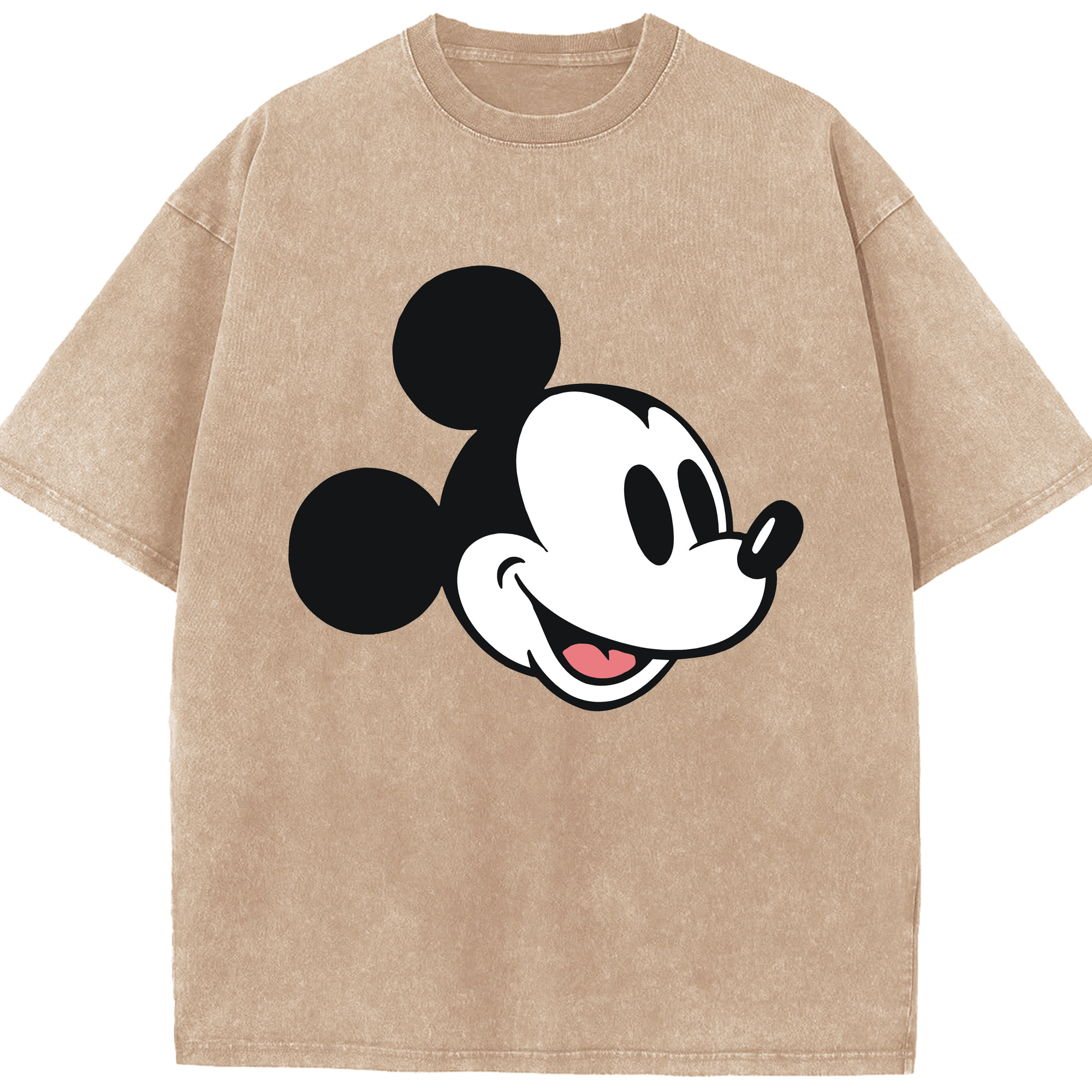 （画像用） ミッキーマウス Mickey Mouse 綿100% ヴィンテージ風 半袖Tシャツ（フロントプリント）