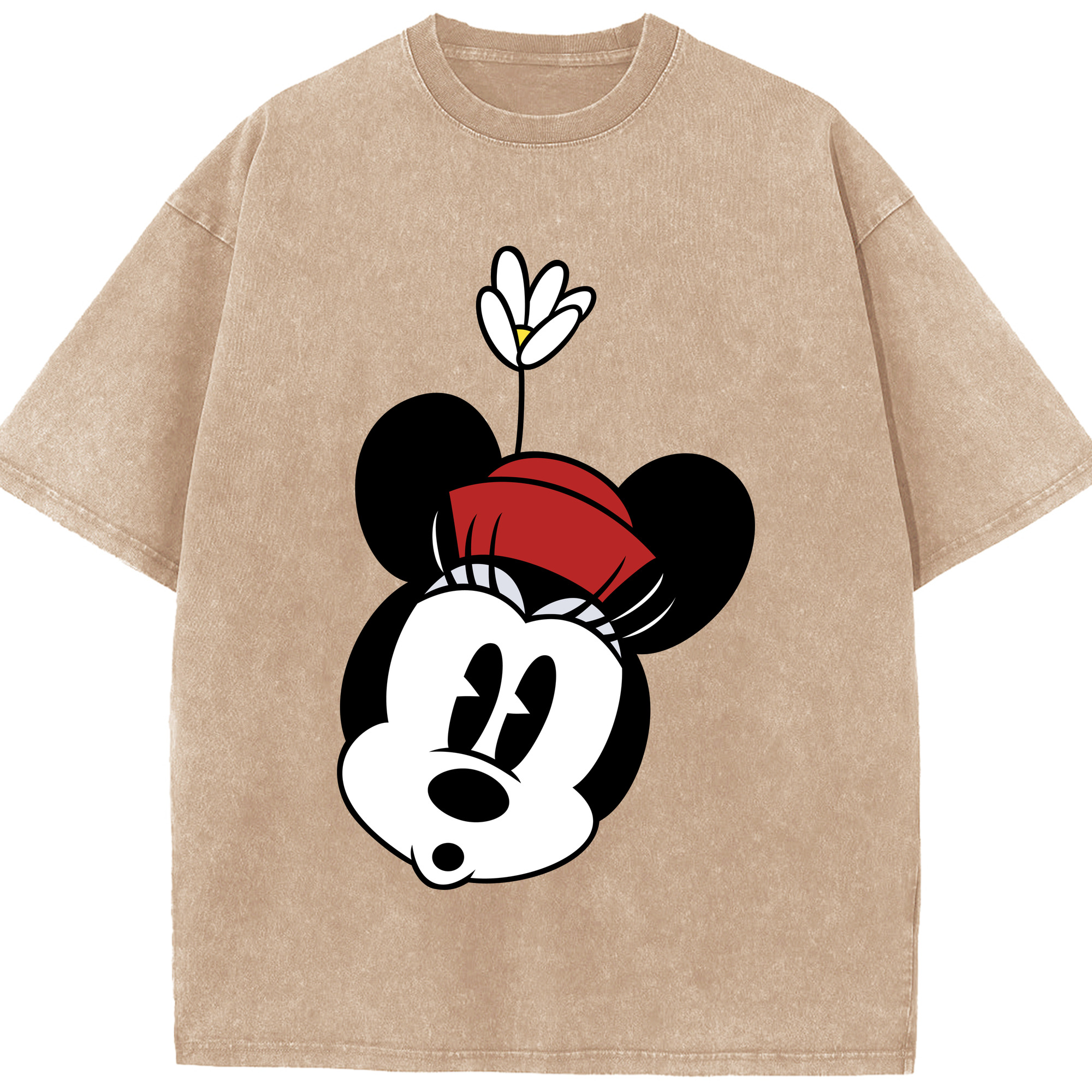 （画像用） ミッキーマウス Mickey Mouse 綿100% ヴィンテージ風 半袖Tシャツ（フロントプリント）